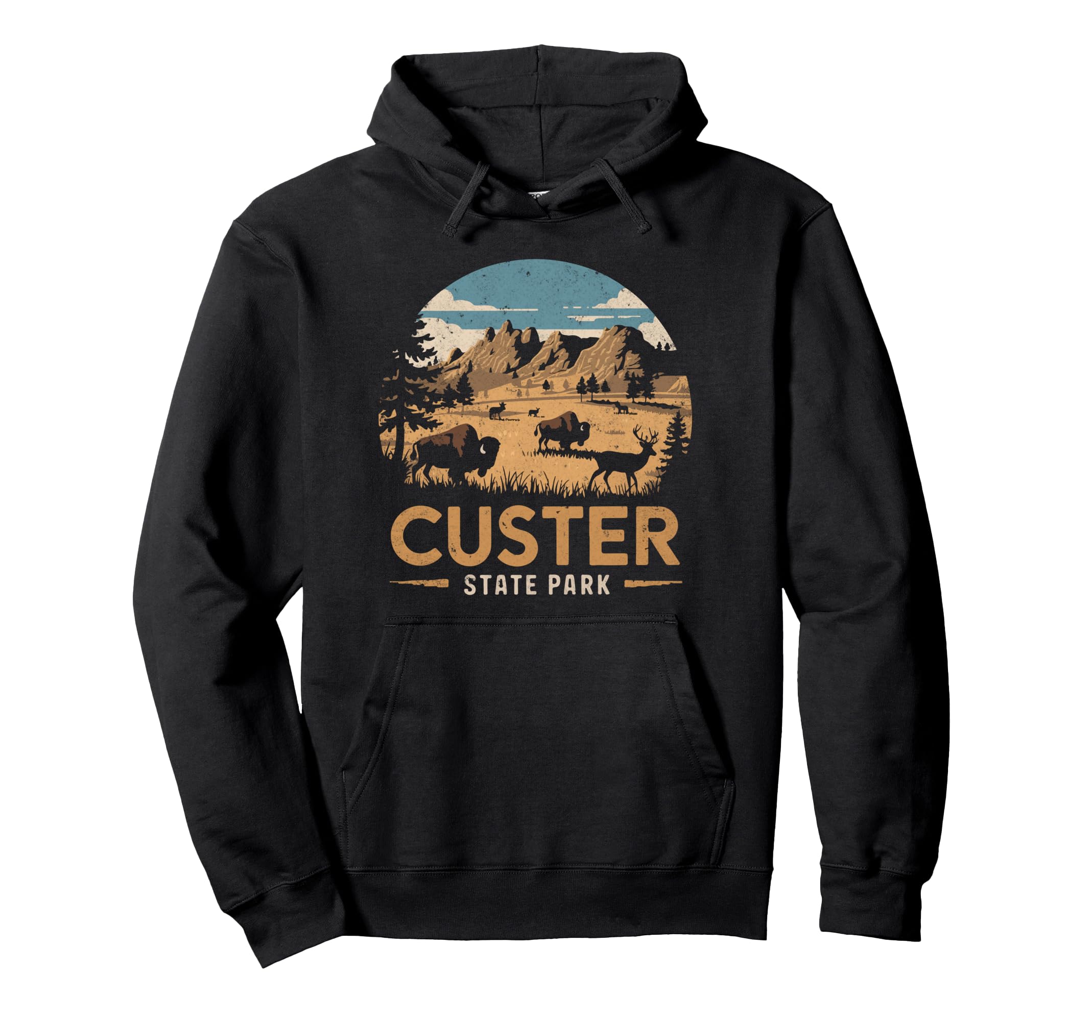 Custer State Park South Dakota Hoodie - Custom Art Print for Adults - T-Shirt, Sweatshirt, Hoodie