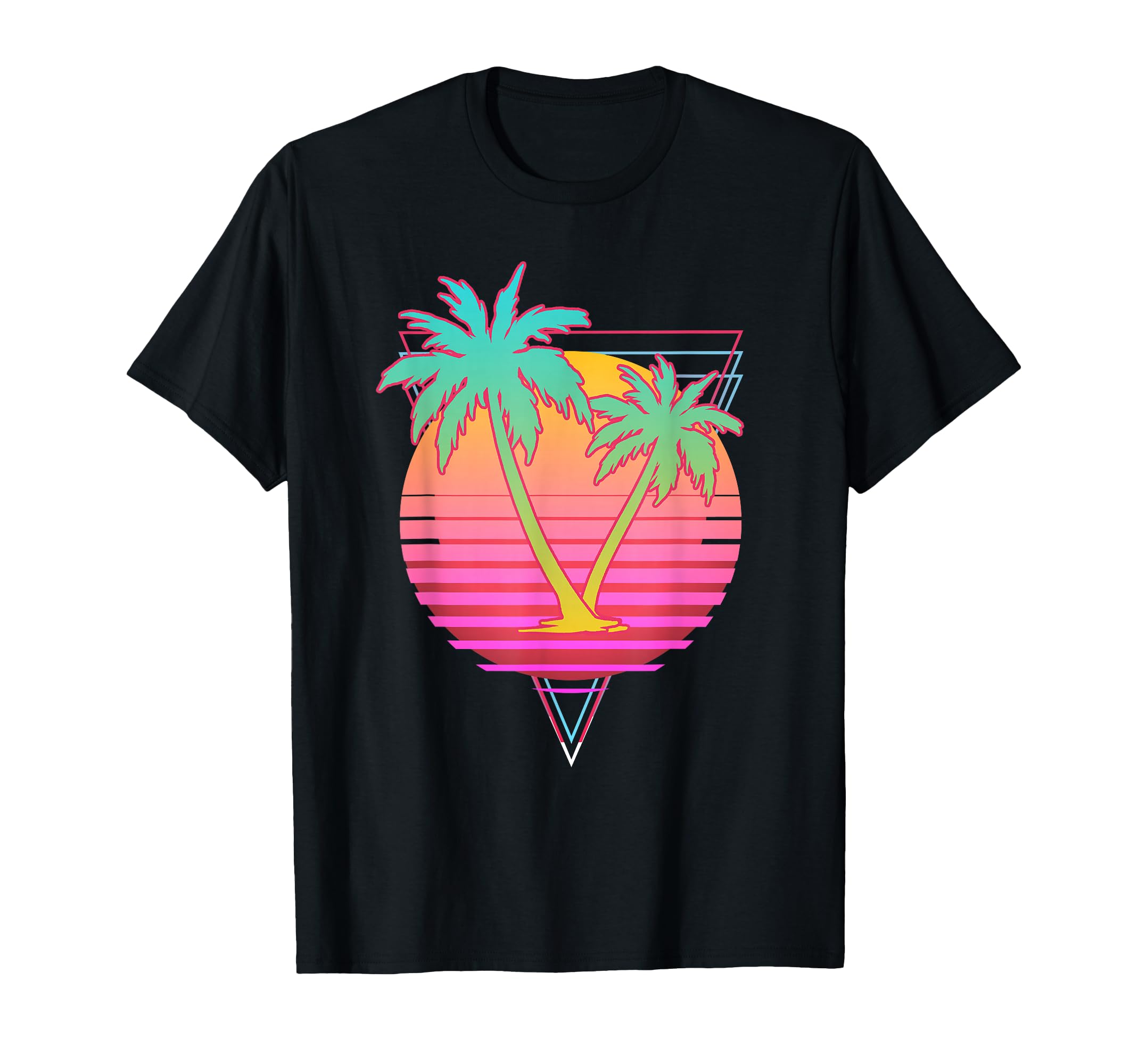Art 1980S Synthwave Sunset Vaporwave T-Shirt - Unique Graphic Men Women - T-Shirt, Sweatshirt, Hoodie