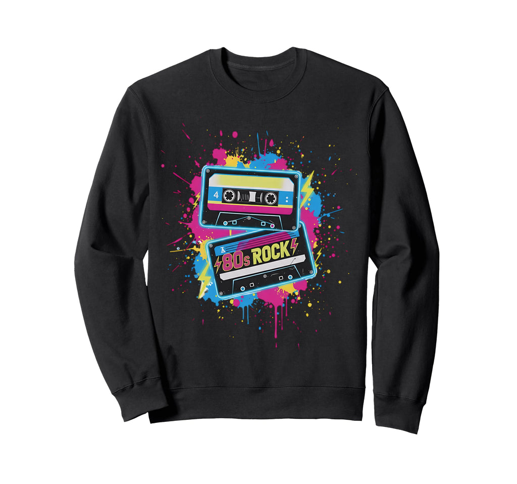 Gen X 80S Rock Music Cassette Sweatshirt - Casual Everyday Wear for Adults - T-Shirt, Sweatshirt, Hoodie