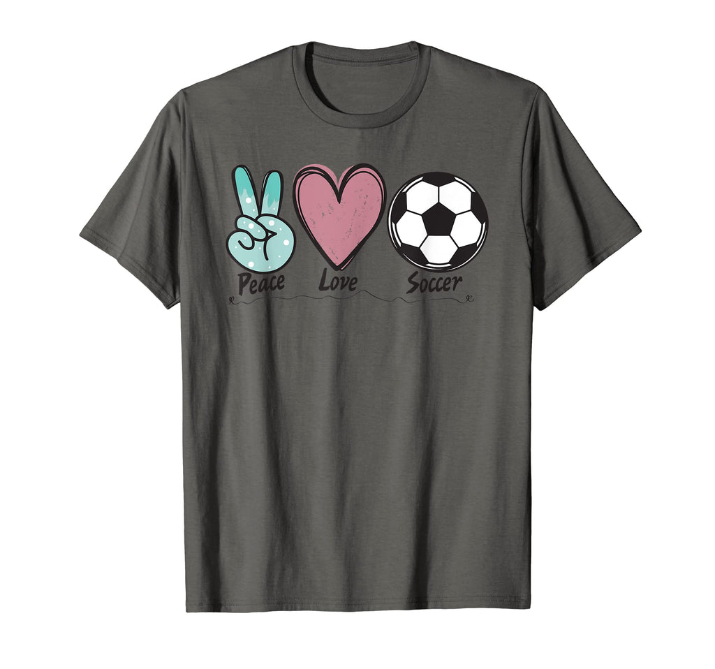 Peace Love Soccer Soccer Lover T-Shirt - Minimalist Print for Adults - T-Shirt, Sweatshirt, Hoodie