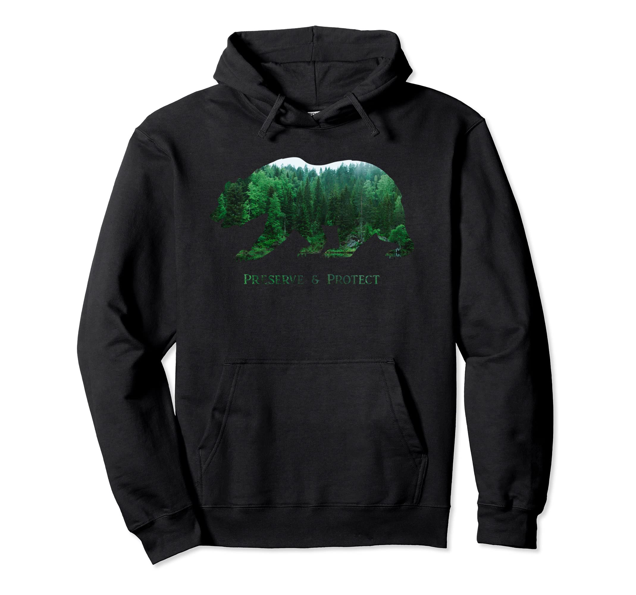 Preserve Protect National Park Bear Hoodie - Minimalist Print Unisex - T-Shirt, Sweatshirt, Hoodie