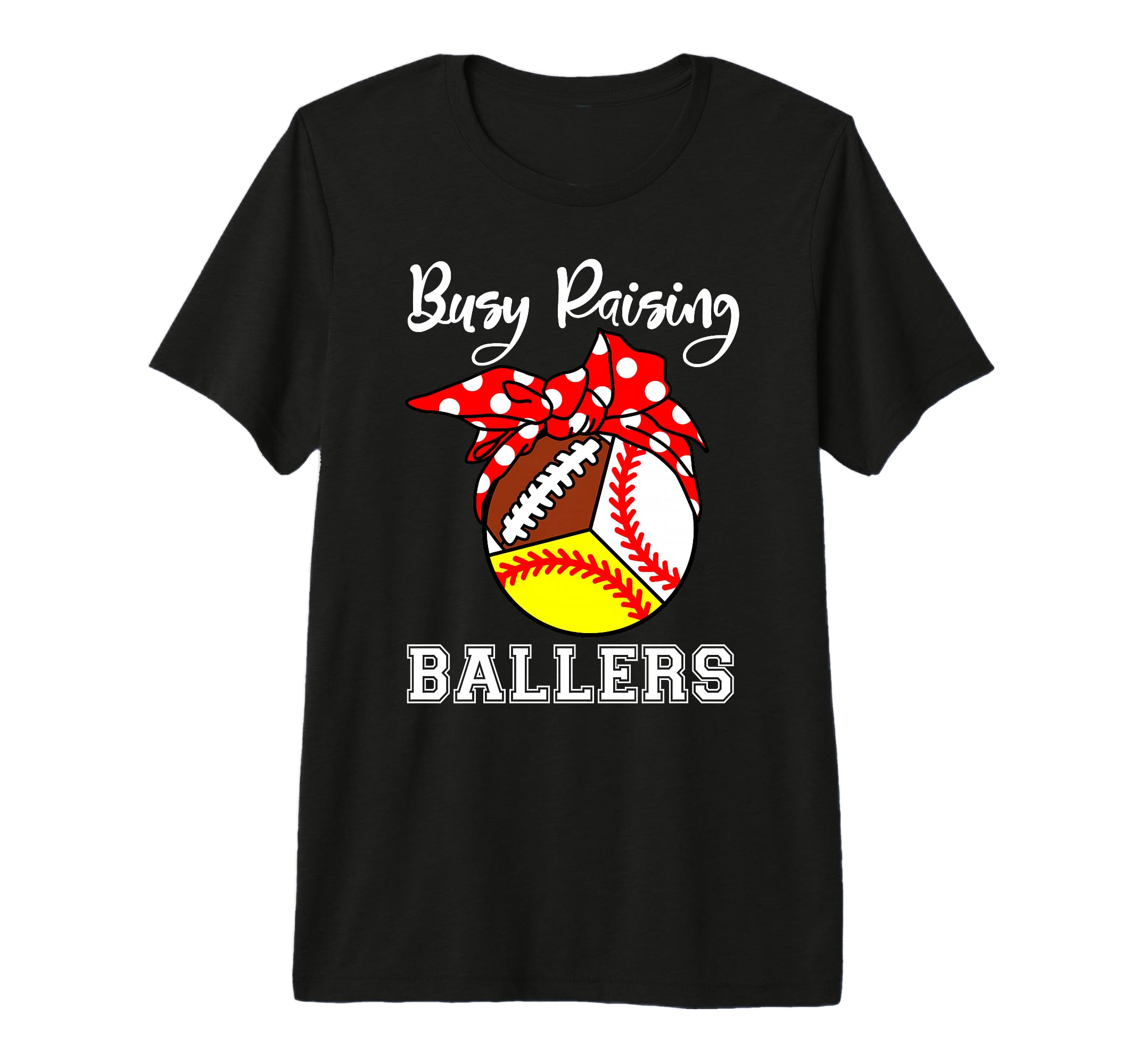 Busy Raising Ballers Funny Mom T-Shirt - Minimalist Print Men Women - T-Shirt, Sweatshirt, Hoodie