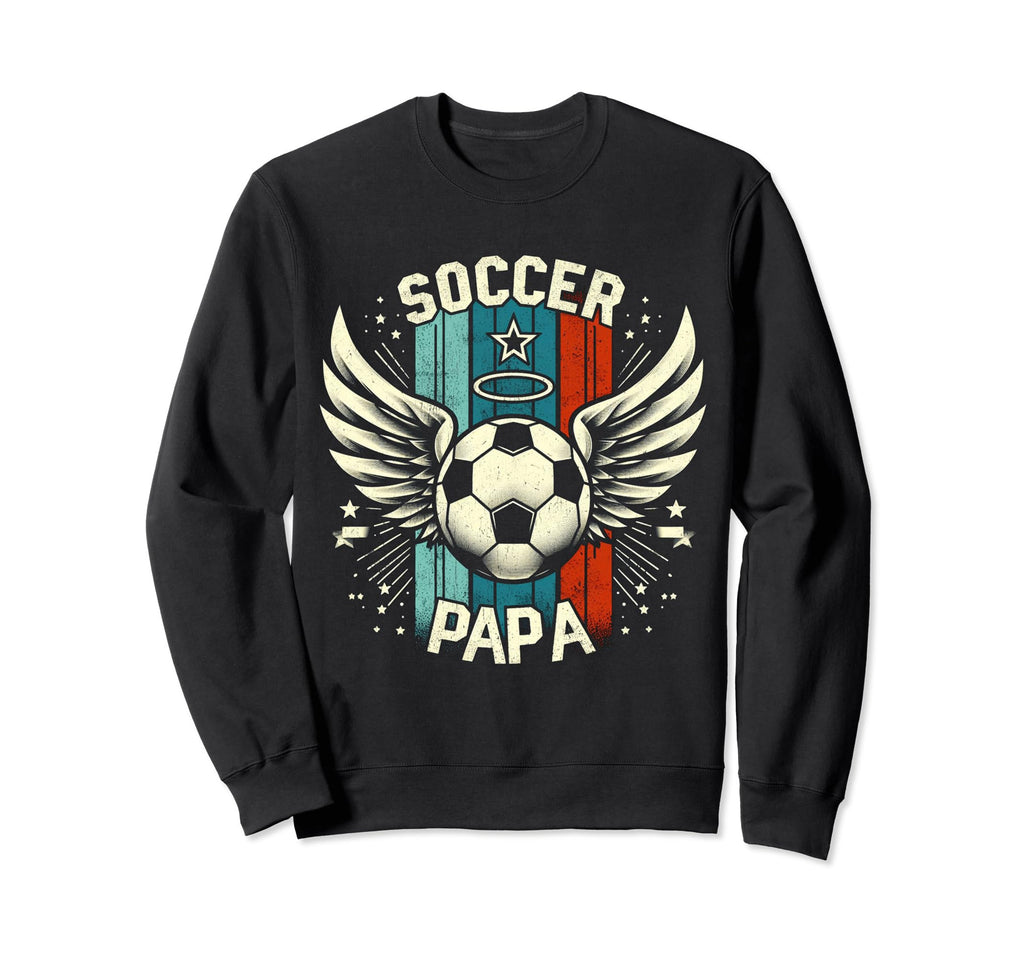 Soccer Papa Family Matching Dad Sweatshirt - Trendy Graphic for Adults - T-Shirt, Sweatshirt, Hoodie