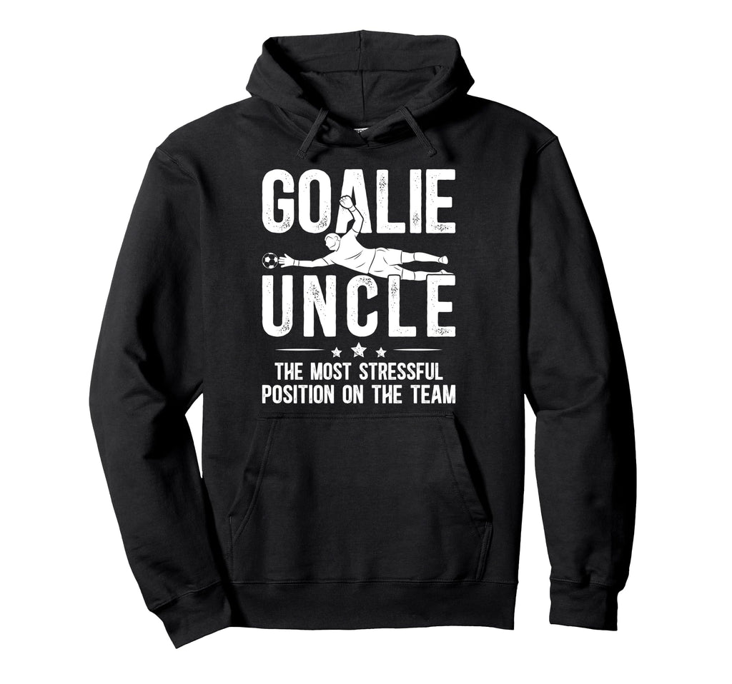 Funny Soccer Goalie Uncle Soccer Hoodie - Minimalist Print for Adults - T-Shirt, Sweatshirt, Hoodie