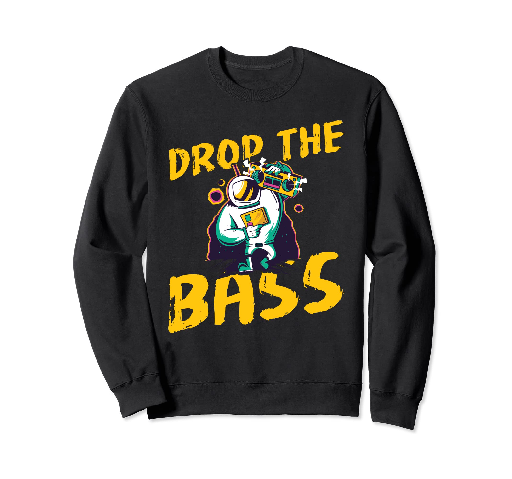 Boombox 80S Hip Hop Cassette Drop Sweatshirt - Trendy Graphic Men Women - T-Shirt, Sweatshirt, Hoodie