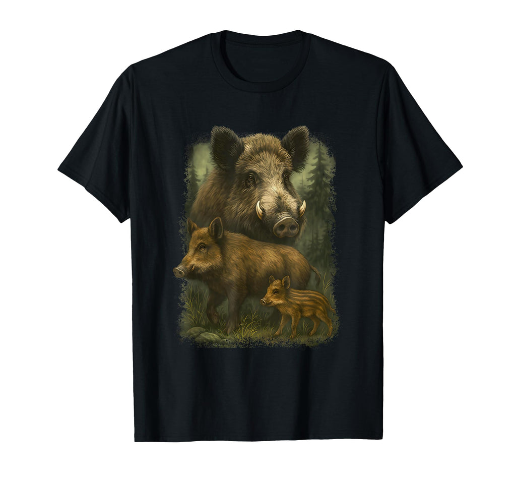 Boar 90S Hunter Nature Wildlife Art T-Shirt - Trendy Graphic Unisex - T-Shirt, Sweatshirt, Hoodie