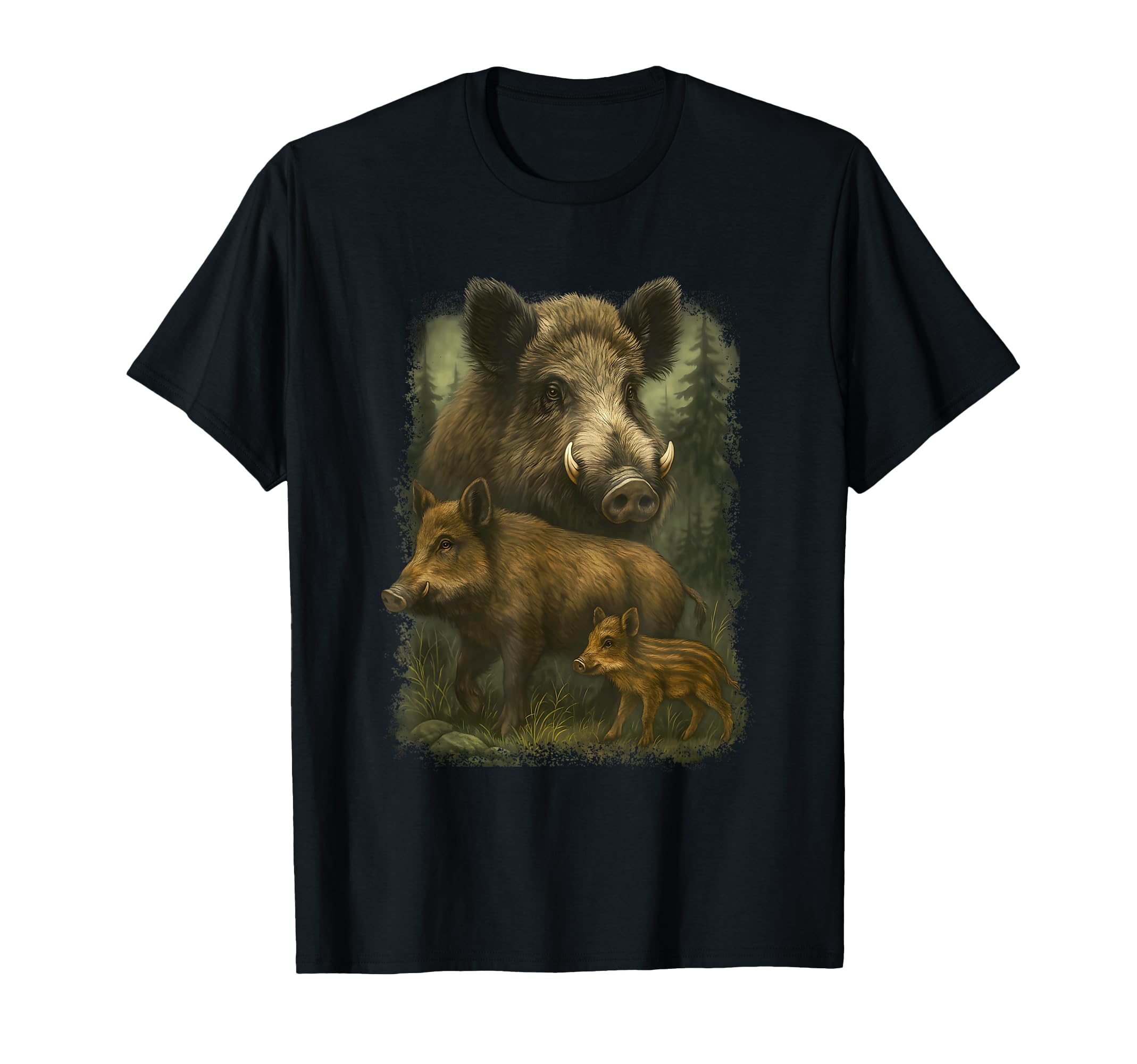 Boar 90S Hunter Nature Wildlife Art T-Shirt - Trendy Graphic Unisex - T-Shirt, Sweatshirt, Hoodie