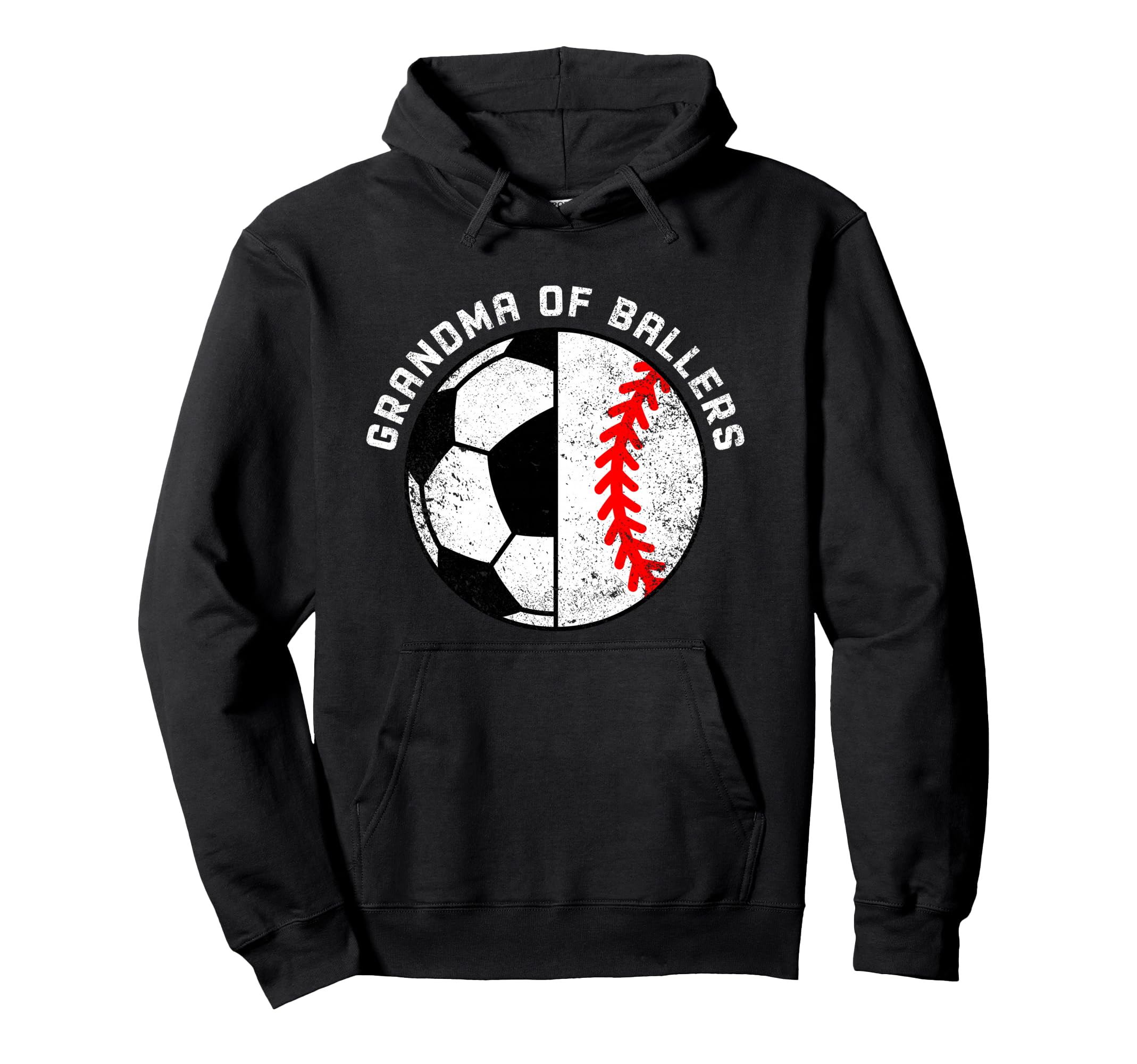 Grandma Ballers Funny Soccer Baseball Hoodie - Novelty Apparel Men Women - T-Shirt, Sweatshirt, Hoodie