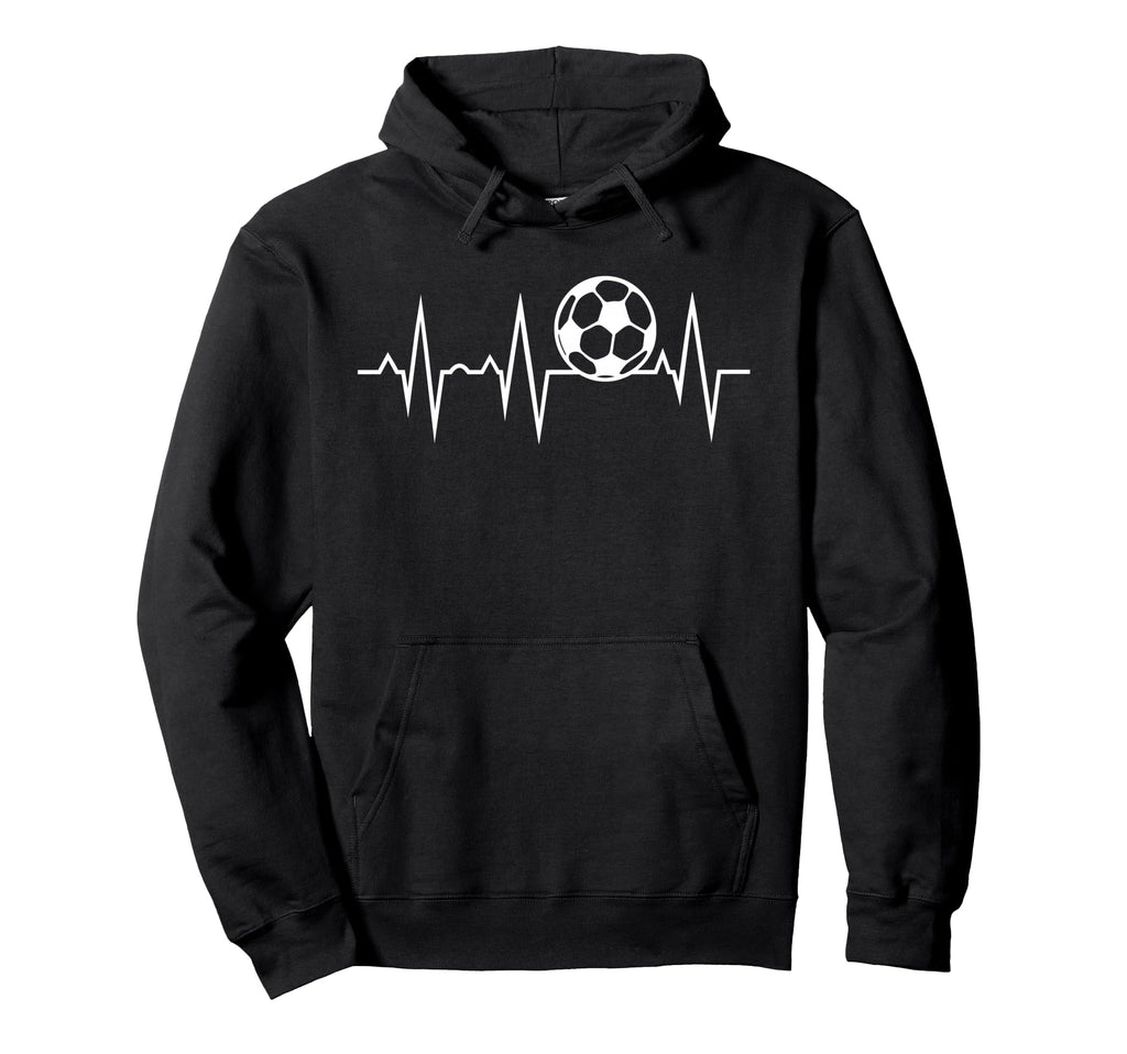 Soccer Heartbeat Hoodie - Novelty Apparel Men Women - T-Shirt, Sweatshirt, Hoodie