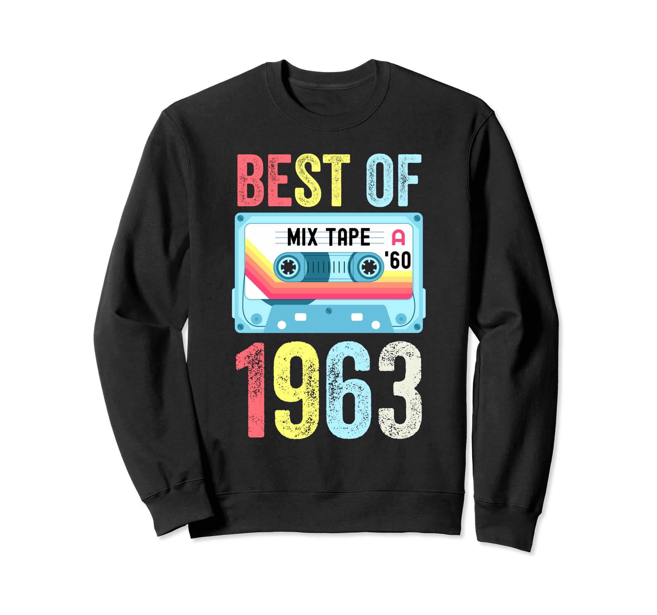 Best 1963 Cassette Tape Sweatshirt - Casual Everyday Wear for Adults - T-Shirt, Sweatshirt, Hoodie
