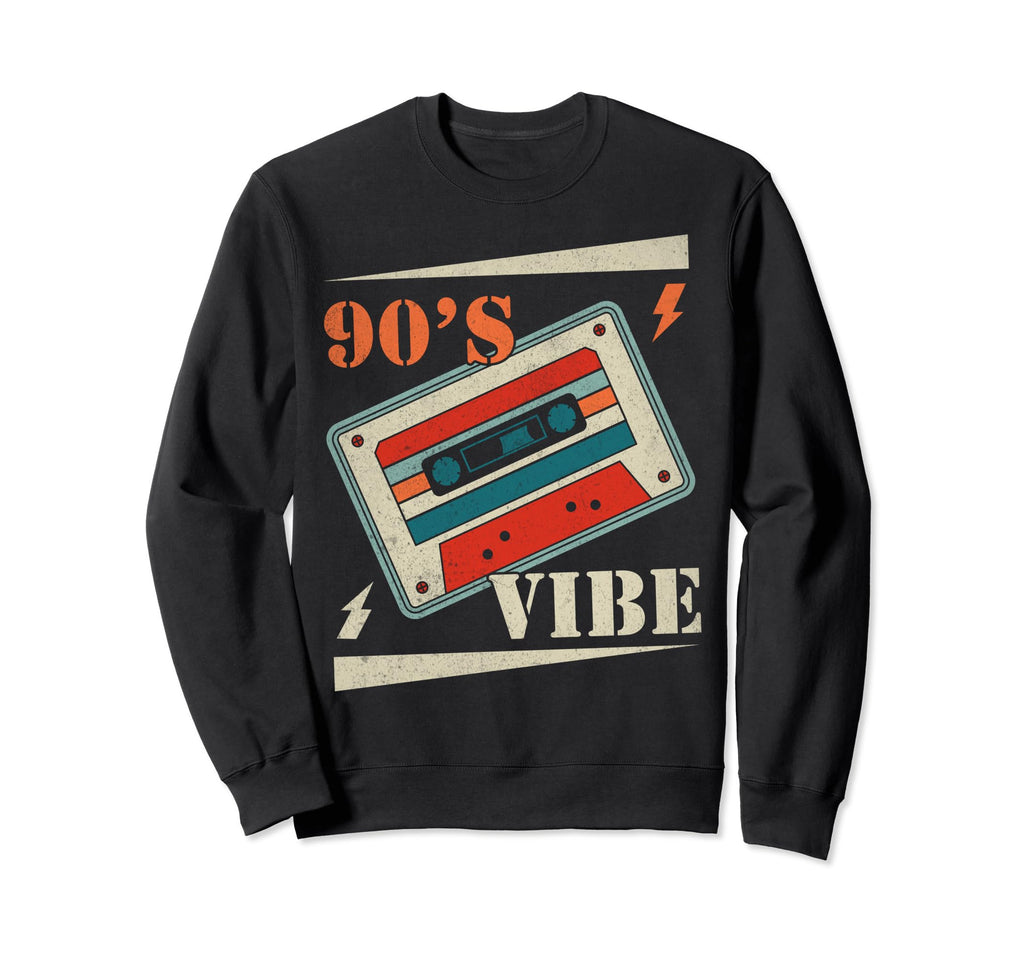 90S Vibes 90S Hip Hop Cassette Sweatshirt - Fun Novelty Design for Adults - T-Shirt, Sweatshirt, Hoodie