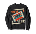 90S Vibes 90S Hip Hop Cassette Sweatshirt - Fun Novelty Design for Adults - T-Shirt, Sweatshirt, Hoodie
