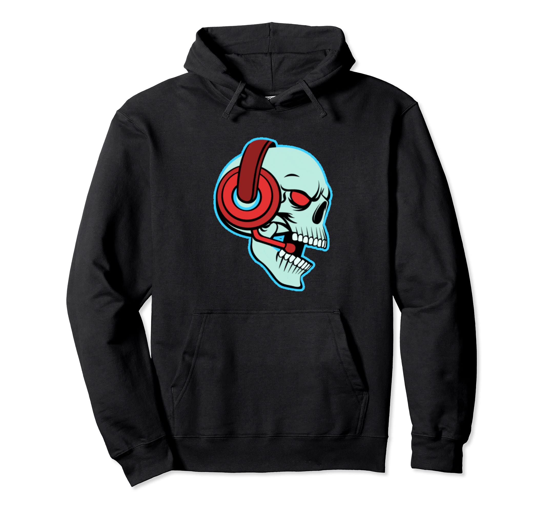 Gamer Skull Video Games Gaming Gift Hoodie - Custom Art Print for Adults - T-Shirt, Sweatshirt, Hoodie
