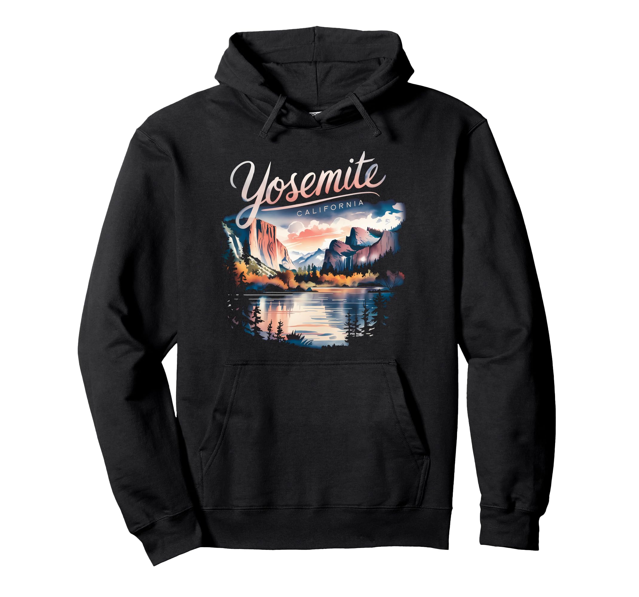 Yosemite Falls California National Park Hoodie - Graphic Print for Adults - T-Shirt, Sweatshirt, Hoodie