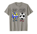 She Loves Me More Volleyball Soccer T-Shirt - Novelty Apparel Unisex - T-Shirt, Sweatshirt, Hoodie
