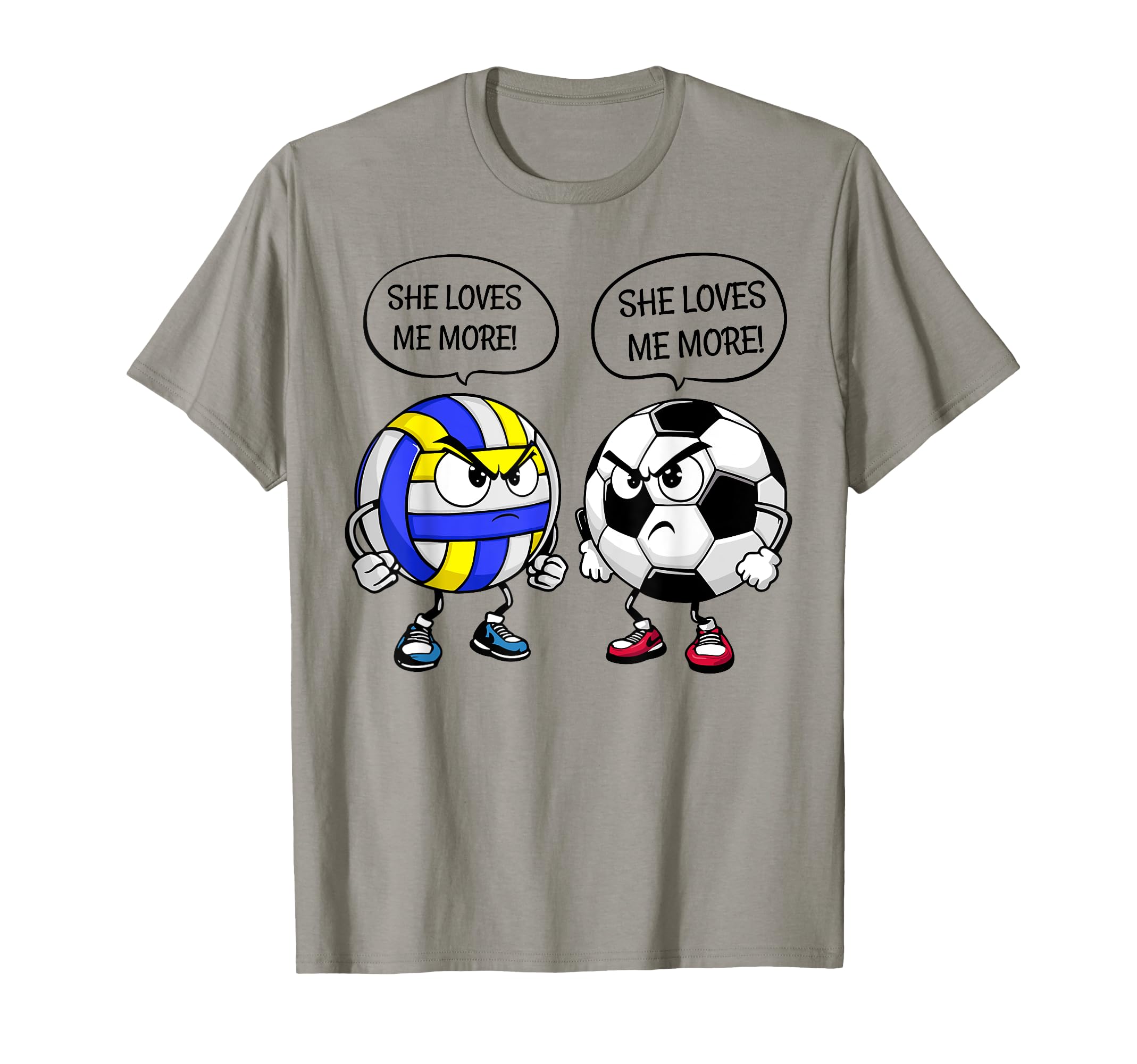 She Loves Me More Volleyball Soccer T-Shirt - Novelty Apparel Unisex - T-Shirt, Sweatshirt, Hoodie