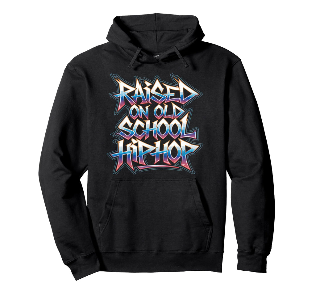 Raised Old School Hip Hop Cassette Hoodie - Minimalist Print Unisex - T-Shirt, Sweatshirt, Hoodie