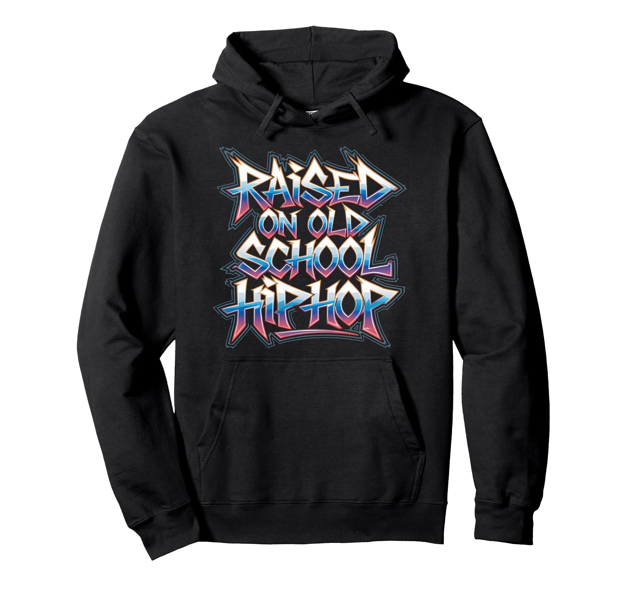 Raised Old School Hip Hop Cassette Hoodie - Minimalist Print Unisex - T-Shirt, Sweatshirt, Hoodie