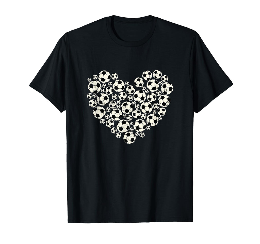 Heart Shape Soccer Lover Football Womens T-Shirt - Unique Graphic Unisex - T-Shirt, Sweatshirt, Hoodie