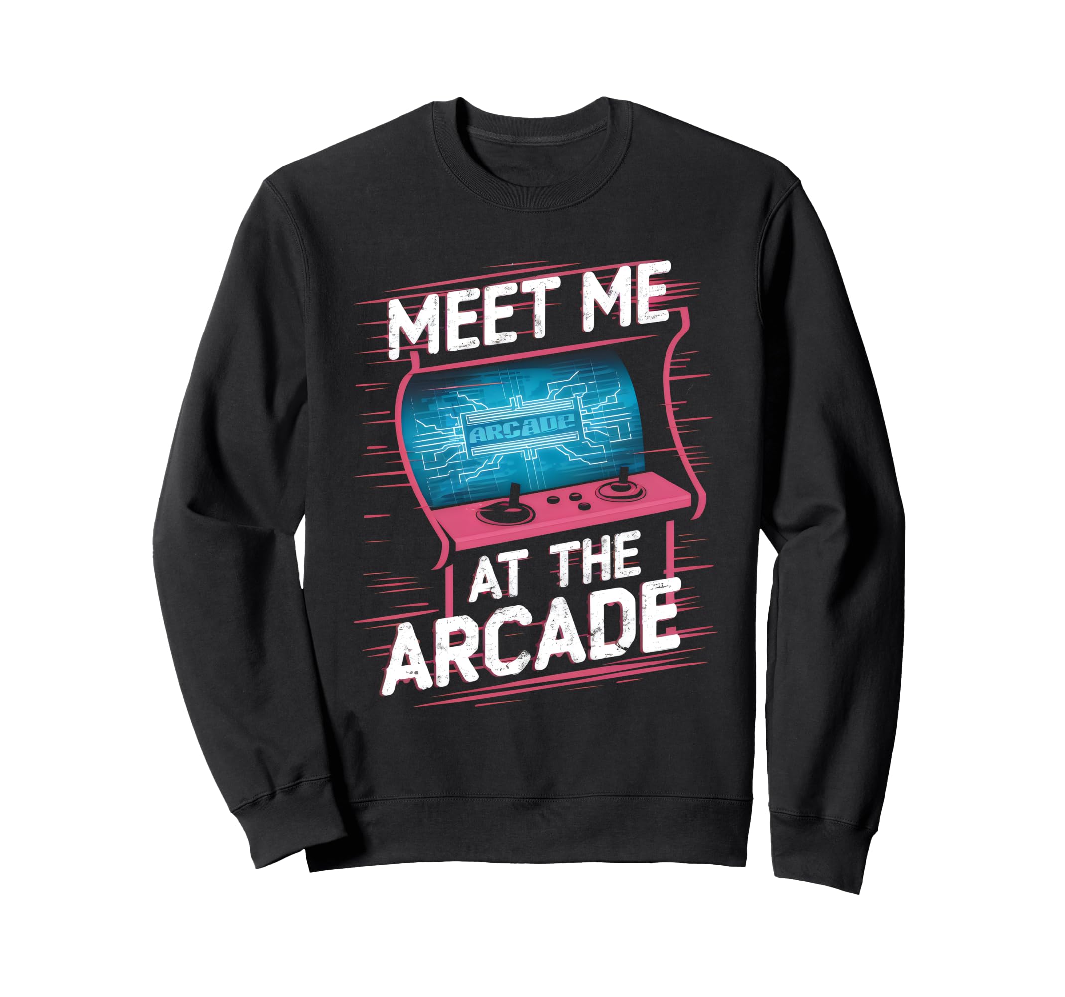 Gamer Love 80S 90S Meet Me Arcade Sweatshirt - Trendy Graphic for Adults - T-Shirt, Sweatshirt, Hoodie
