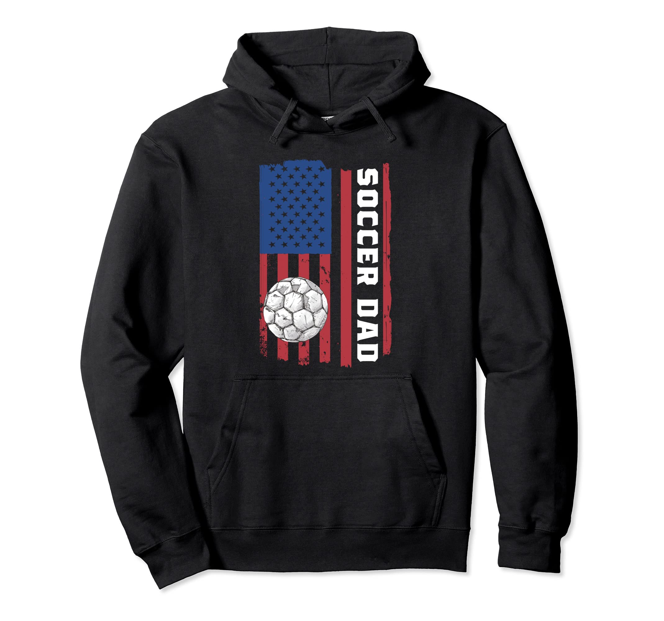 Soccer Dad Game Day Soccer Lovers Usa Flag Hoodie - Custom Art Print Unisex - T-Shirt, Sweatshirt, Hoodie