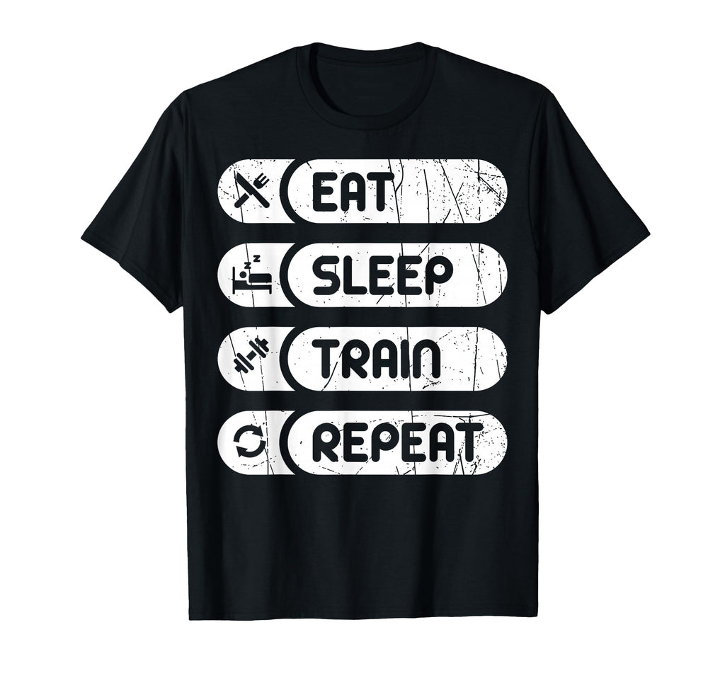 Fitness Enthusiast Eat Sleep Train Sweatshirt - Unique Graphic for Adults - T-Shirt, Sweatshirt, Hoodie
