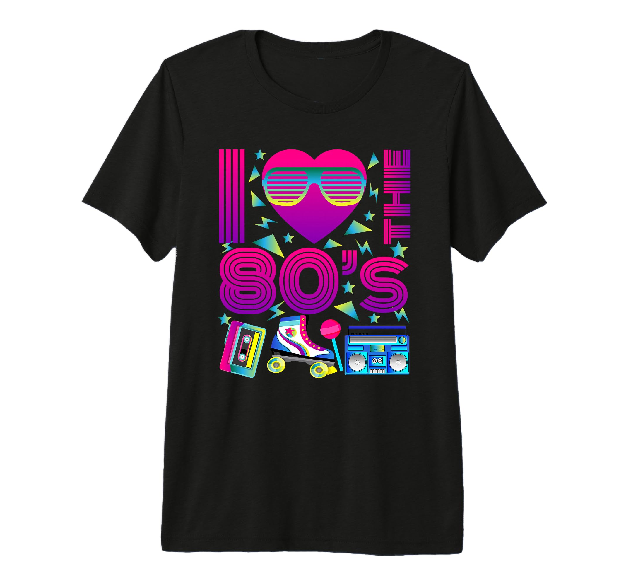 I Love 80S Funny Tri Blend T-Shirt - Minimalist Print for Adults - T-Shirt, Sweatshirt, Hoodie