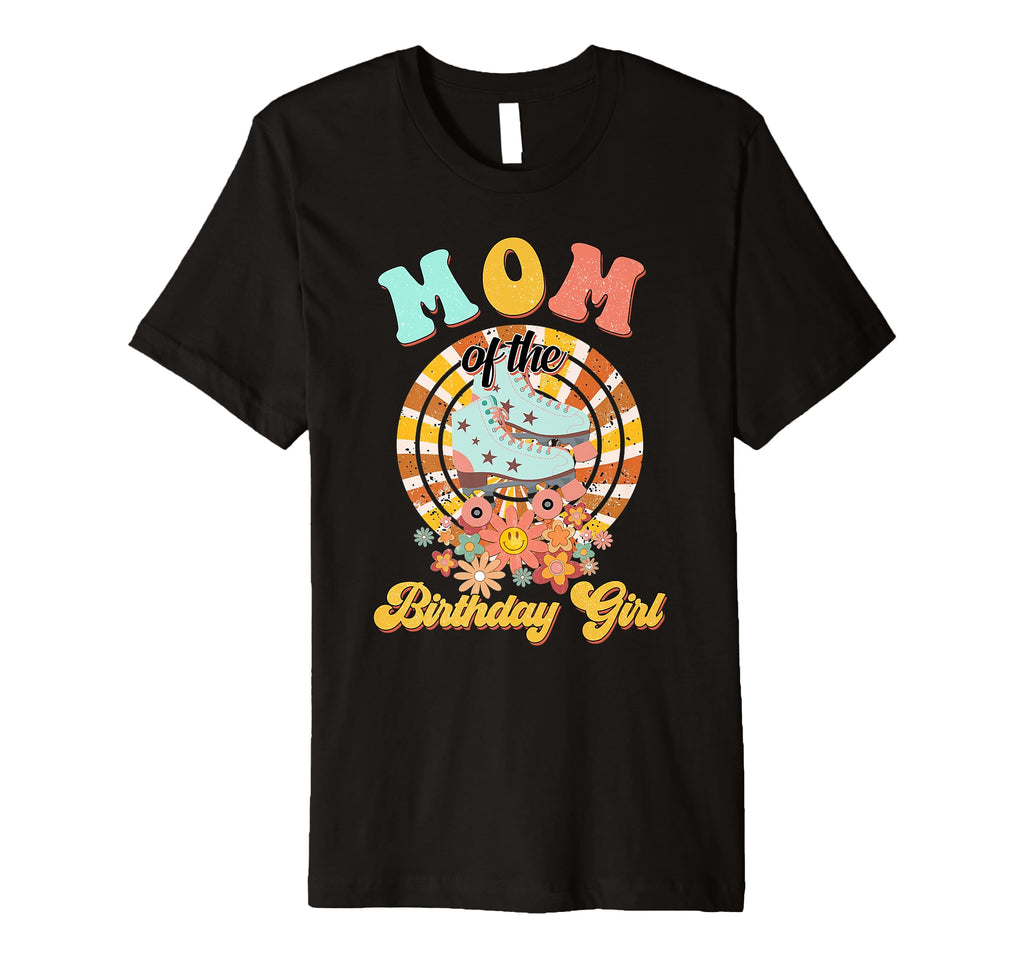 Mom Birthday Rolling Skate Groovy Bday T-Shirt - Minimalist Print Men Women - T-Shirt, Sweatshirt, Hoodie