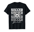 Groovy Soccer Coquette Bow Soccer T-Shirt - Graphic Print for Adults - T-Shirt, Sweatshirt, Hoodie