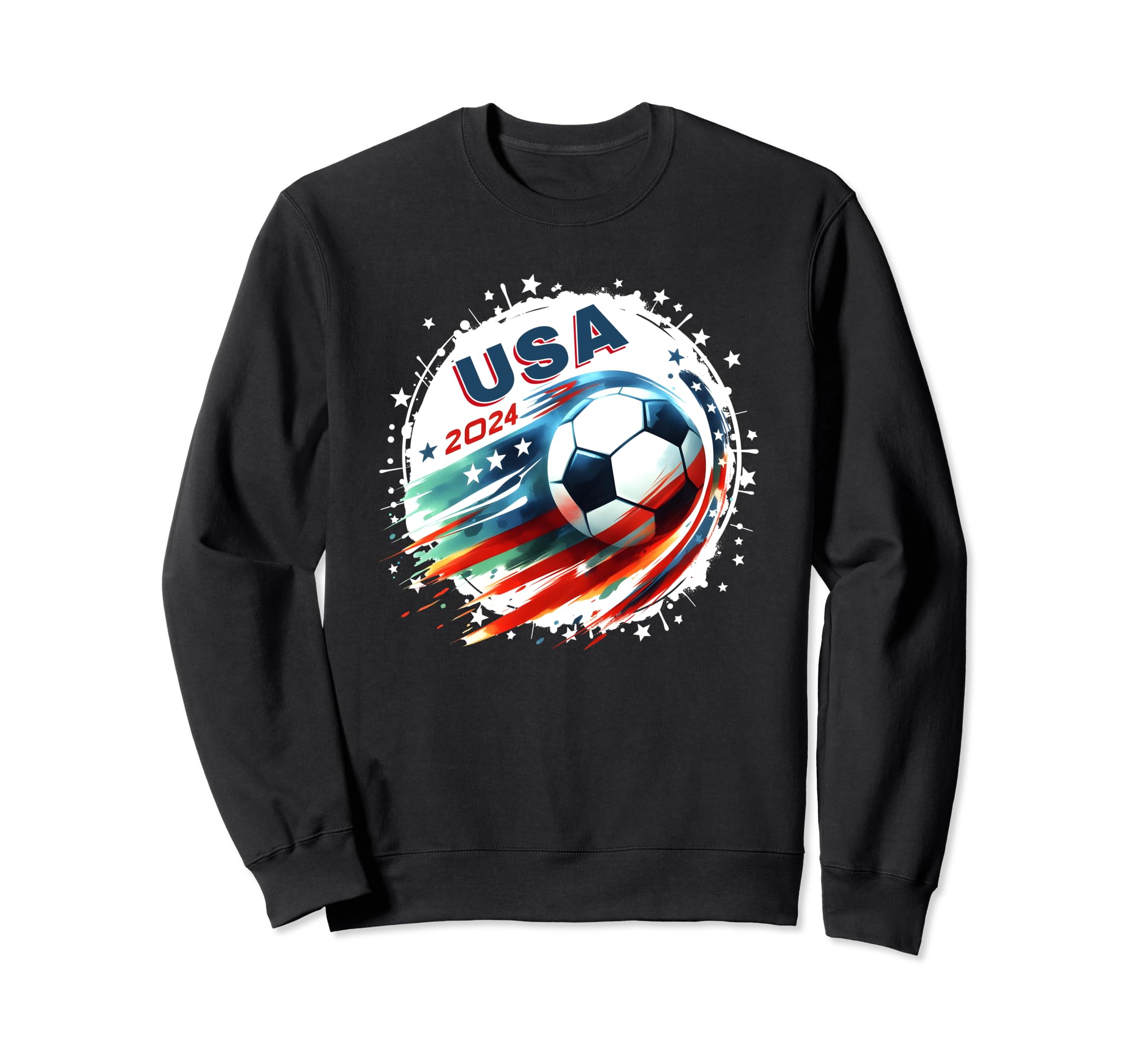 American Flag Soccer Soccer 2024 Sweatshirt - Trendy Graphic for Adults - T-Shirt, Sweatshirt, Hoodie