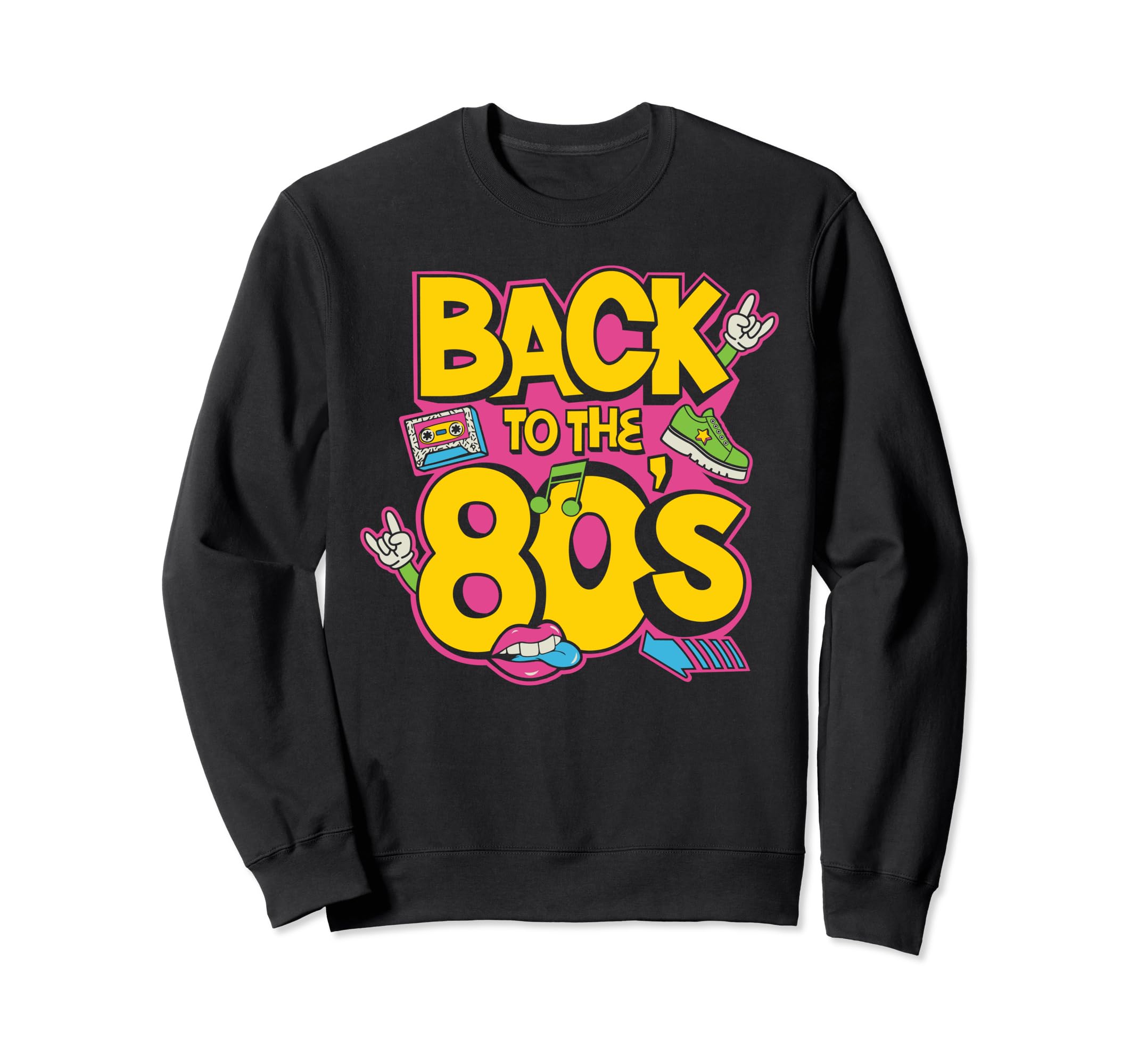 Back To 80S Music Cassette Tape Sweatshirt - Fun Novelty Design for Adults - T-Shirt, Sweatshirt, Hoodie