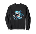 Soccer Shark Cartoon Football Sweatshirt - Aesthetic Graphic for Adults - T-Shirt, Sweatshirt, Hoodie