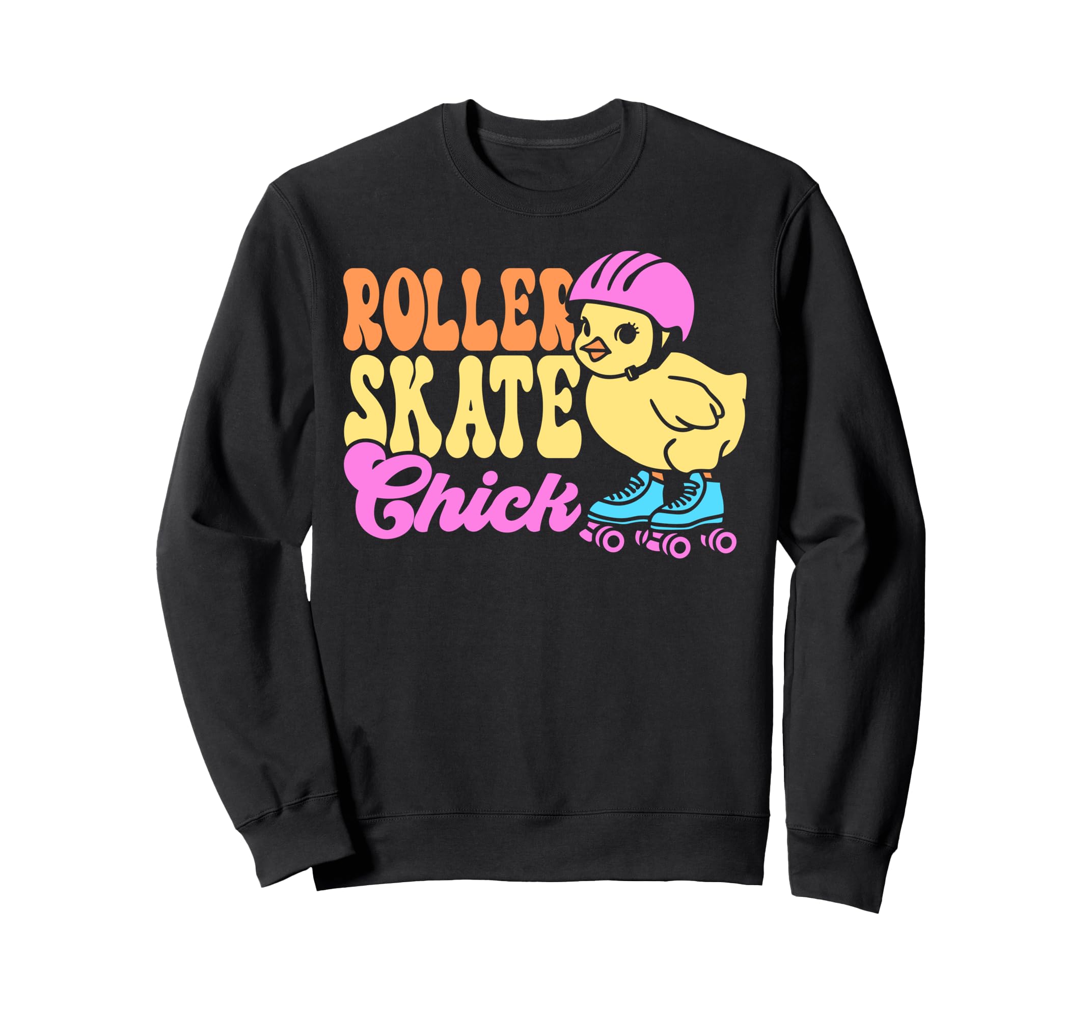Roller Skating Skate 1970S Chicken Sweatshirt - Trendy Graphic for Adults - T-Shirt, Sweatshirt, Hoodie