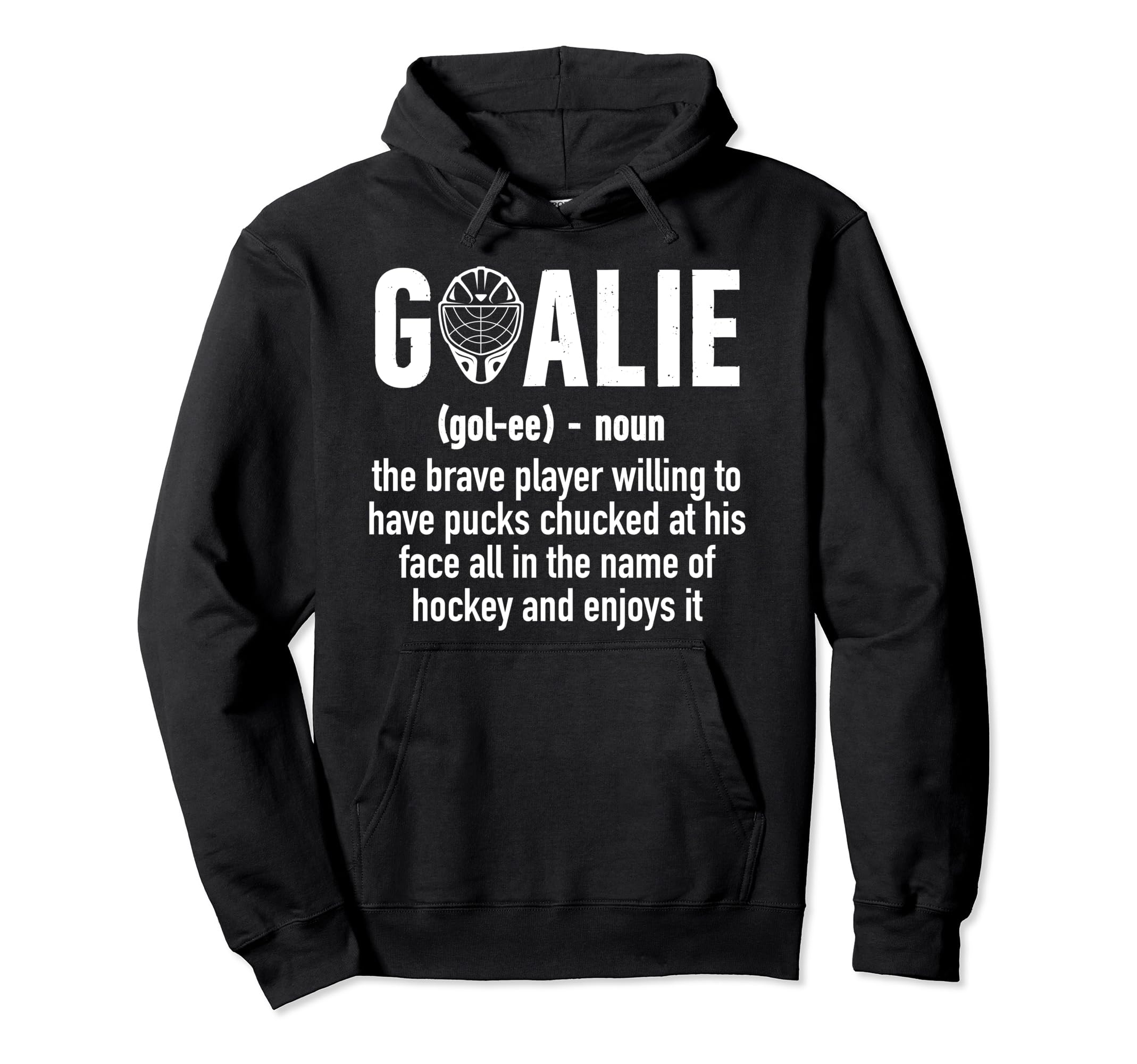Ice Hockey Goalie Ice Hockey Hoodie - Minimalist Print Men Women - T-Shirt, Sweatshirt, Hoodie