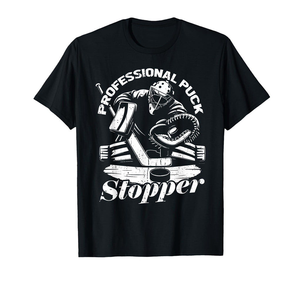 Hockey Puck Goalkeeper Ice Goalie Puck T-Shirt - Fun Novelty Design Unisex - T-Shirt, Sweatshirt, Hoodie