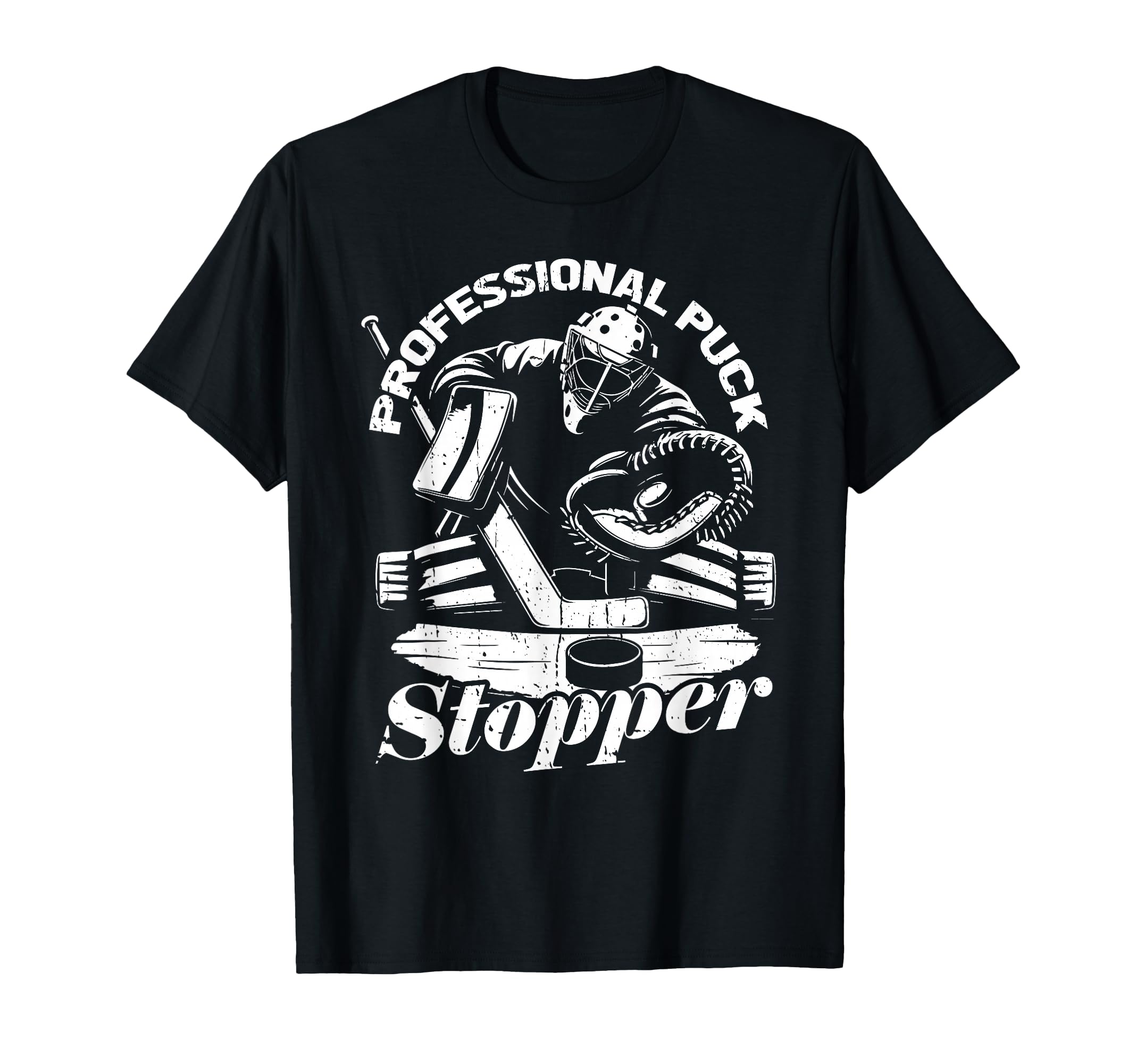 Hockey Puck Goalkeeper Ice Goalie Puck T-Shirt - Fun Novelty Design Unisex - T-Shirt, Sweatshirt, Hoodie