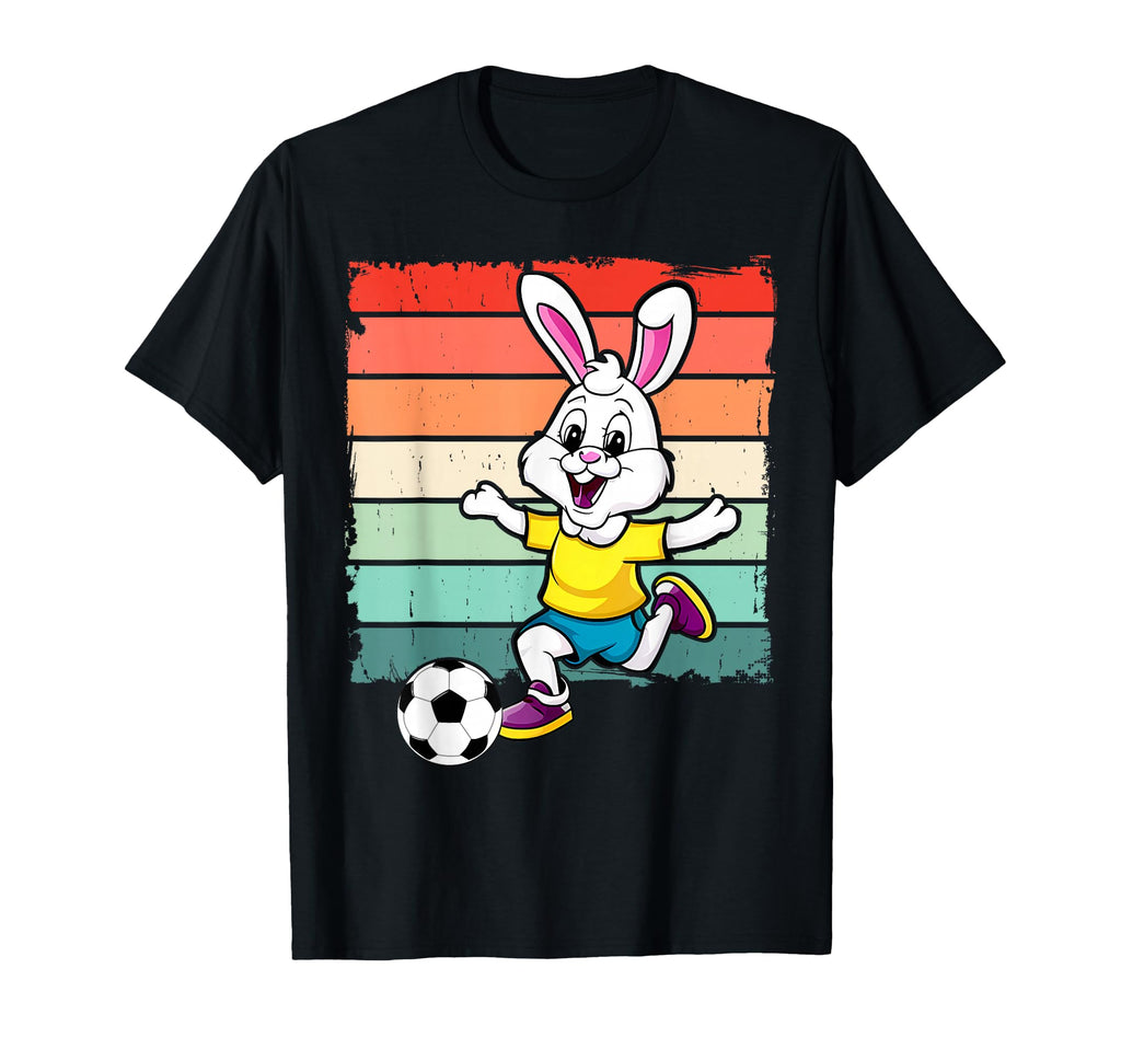 Easter Bunny Playing Soccer Football T-Shirt - Casual Everyday Wear Unisex - T-Shirt, Sweatshirt, Hoodie
