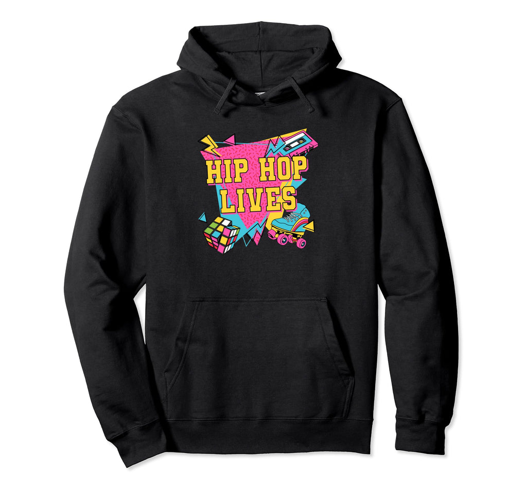 Hip Hop Lives 1990 Rad Throwback Hoodie - Custom Art Print for Adults - T-Shirt, Sweatshirt, Hoodie