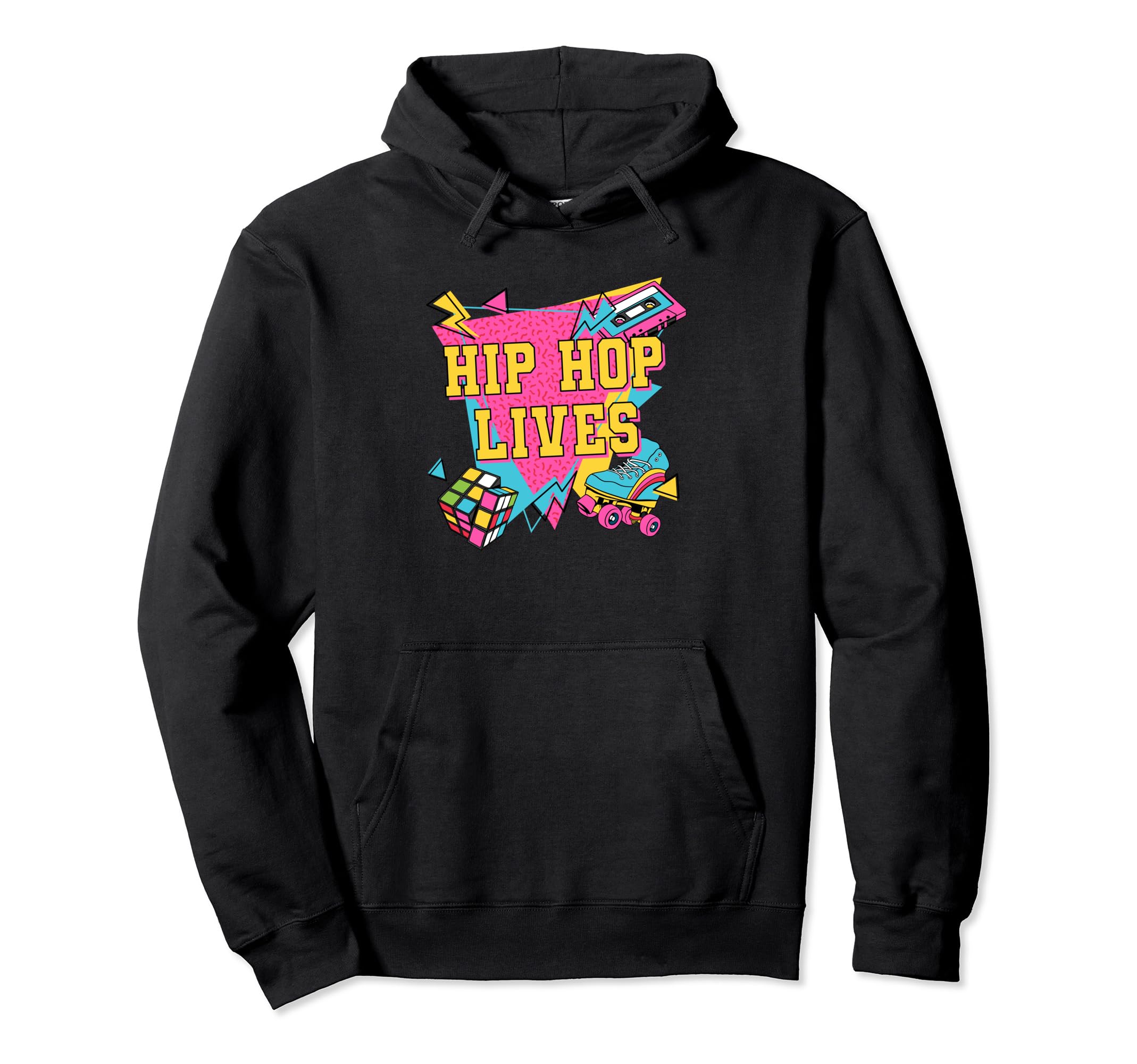 Hip Hop Lives 1990 Rad Throwback Hoodie - Custom Art Print for Adults - T-Shirt, Sweatshirt, Hoodie