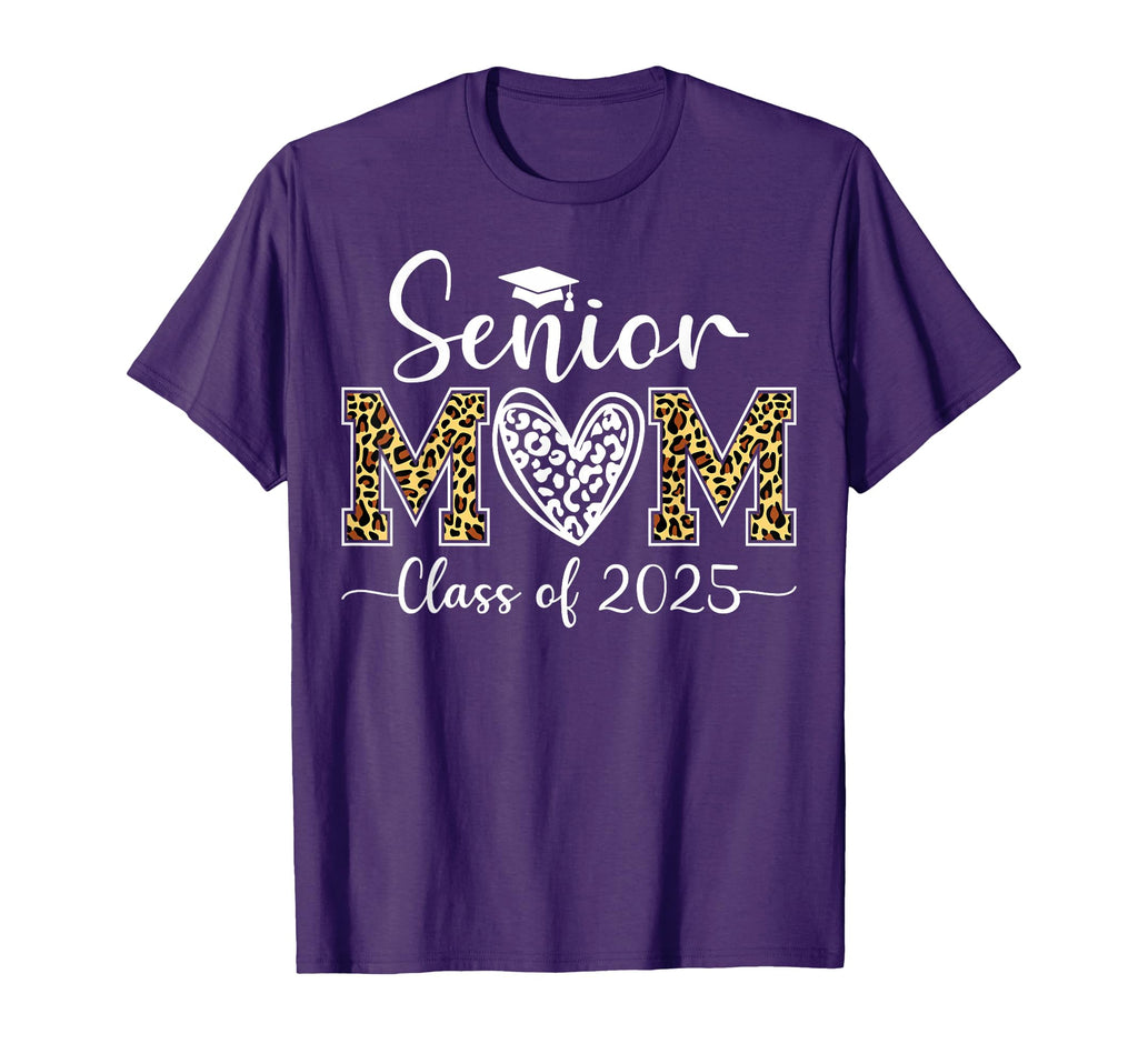 Leopard Senior Mom 2025 Class 2025 T-Shirt - Unique Graphic for Adults - T-Shirt, Sweatshirt, Hoodie