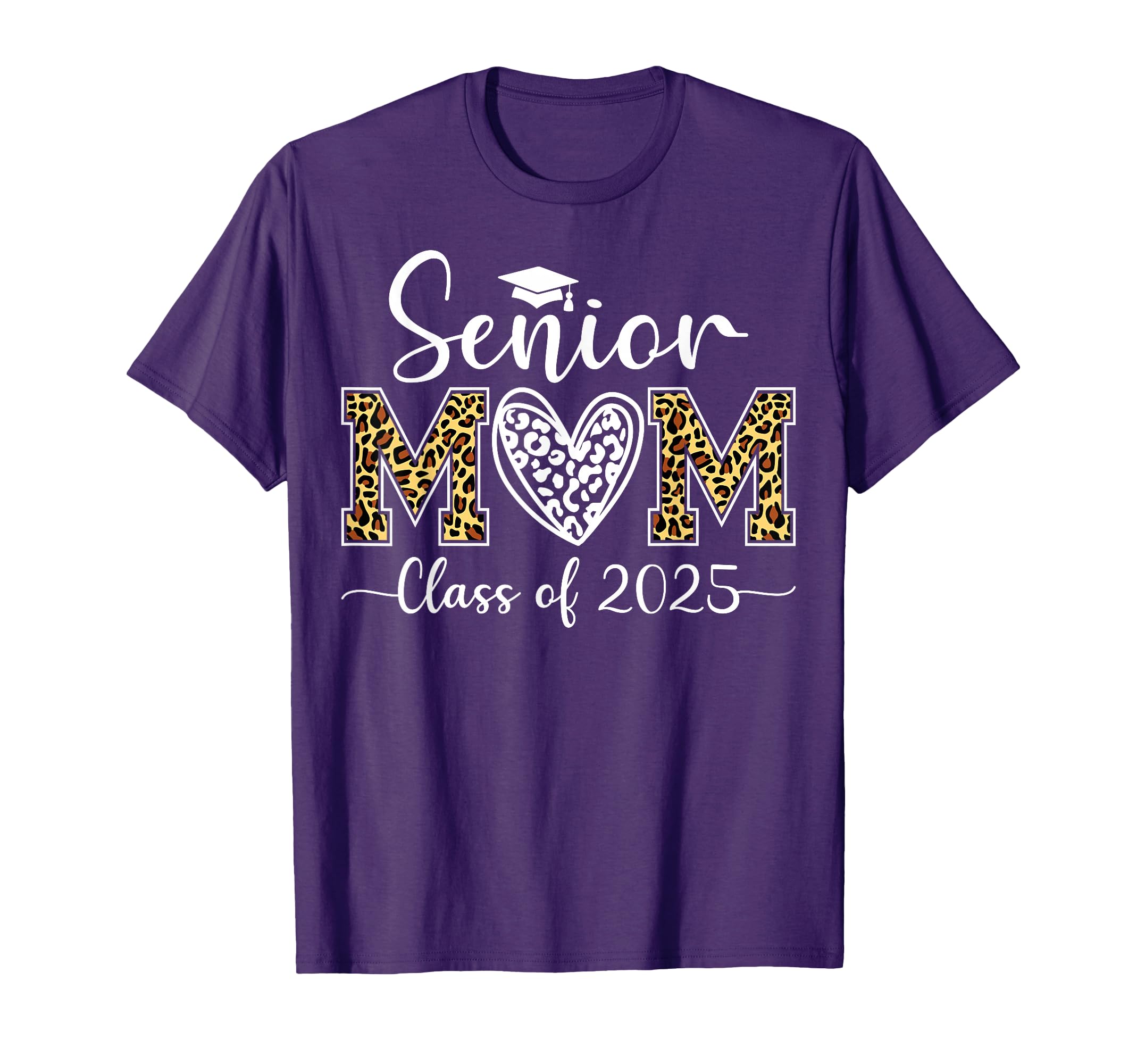 Leopard Senior Mom 2025 Class 2025 T-Shirt - Unique Graphic for Adults - T-Shirt, Sweatshirt, Hoodie