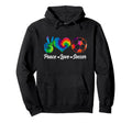 Soccer Tie Dye Peace Love Soccer Hoodie - Custom Art Print for Adults - T-Shirt, Sweatshirt, Hoodie