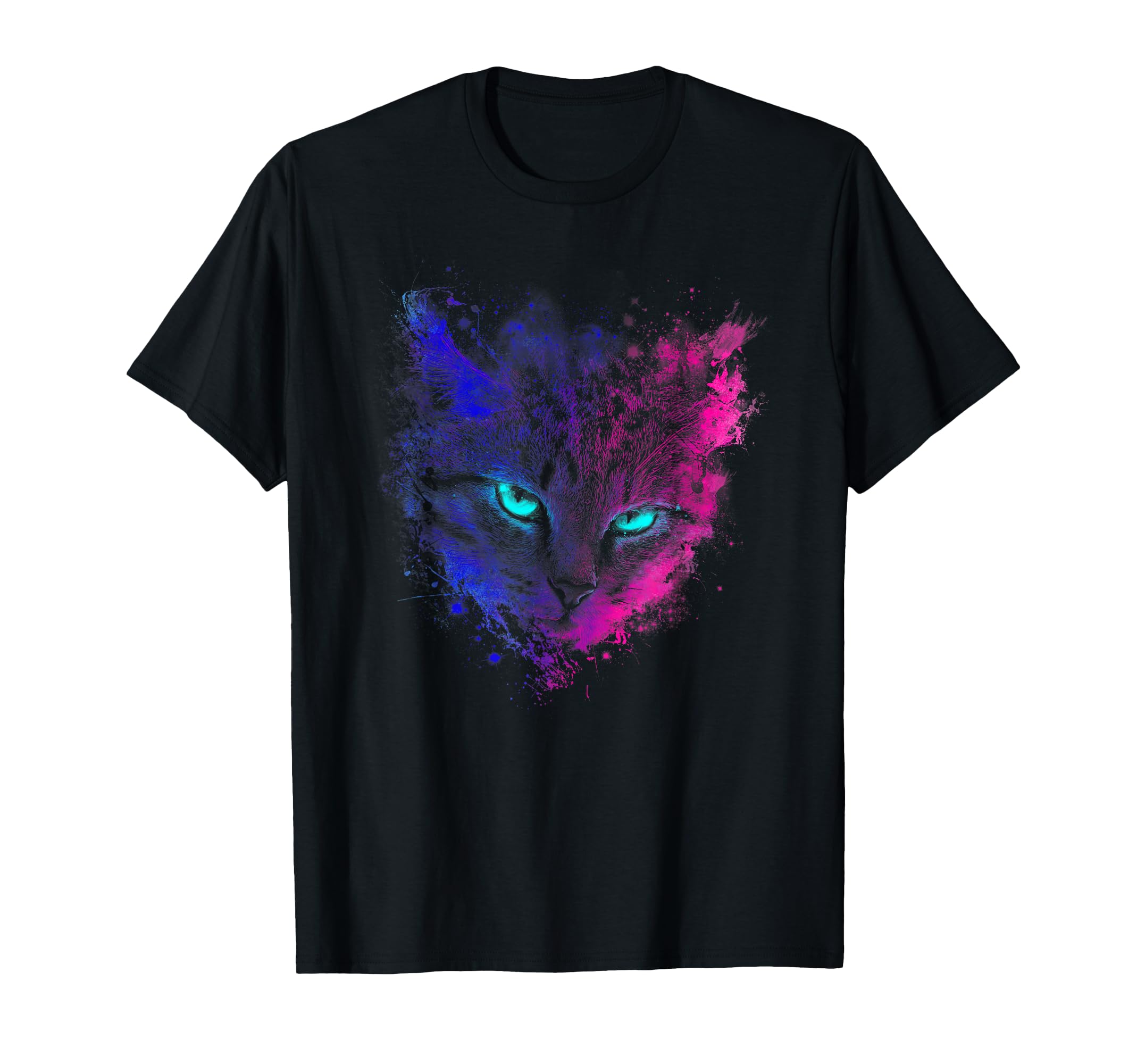 Psychedelic Space Cat Festival T-Shirt - Custom Art Print Men Women - T-Shirt, Sweatshirt, Hoodie