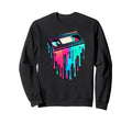 Dripping Paint Art Cassette Player Sweatshirt - Streetwear Style Unisex - T-Shirt, Sweatshirt, Hoodie