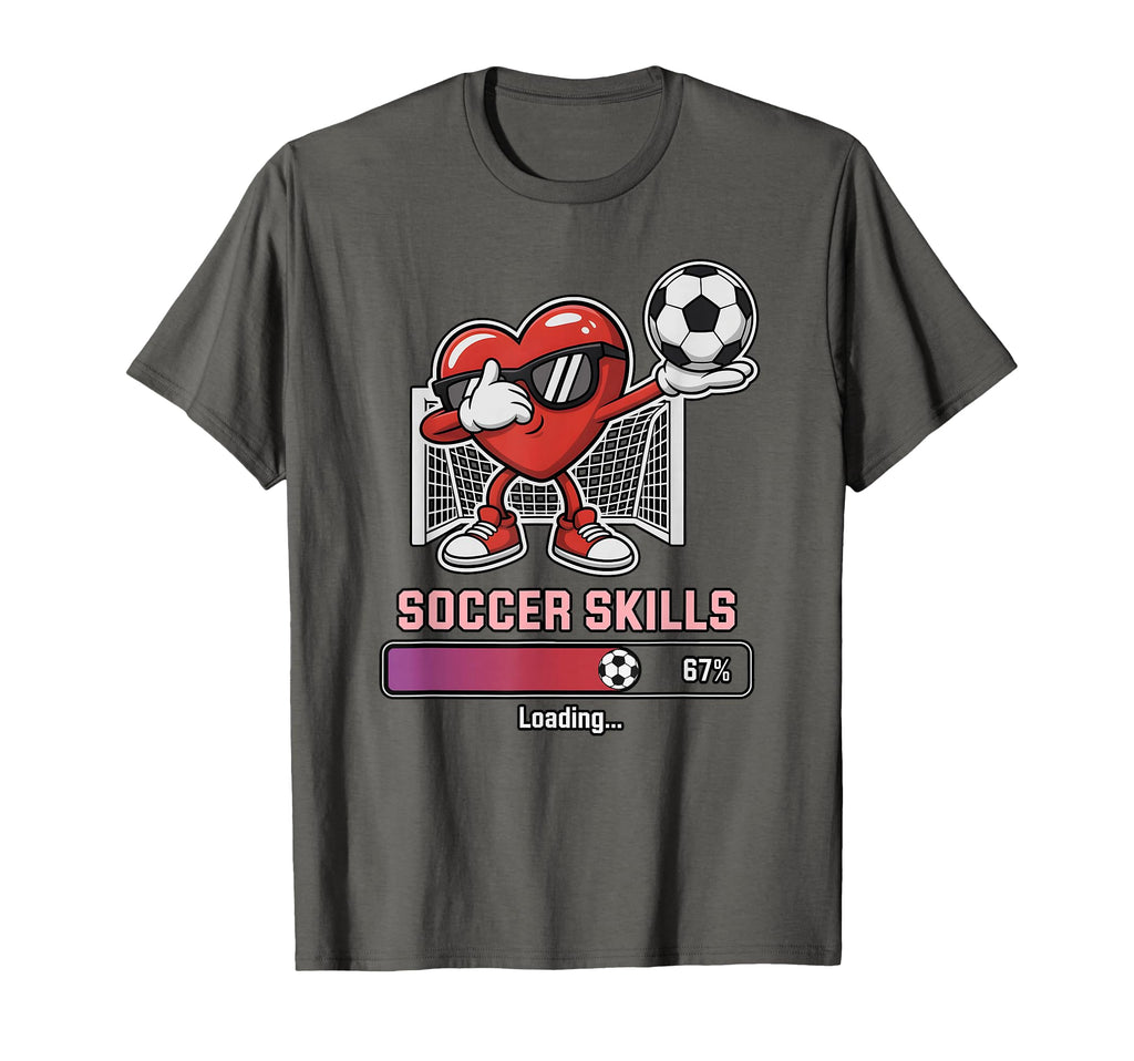 Love Soccer Heart Skills Loading Win T-Shirt - Custom Art Print Unisex - T-Shirt, Sweatshirt, Hoodie