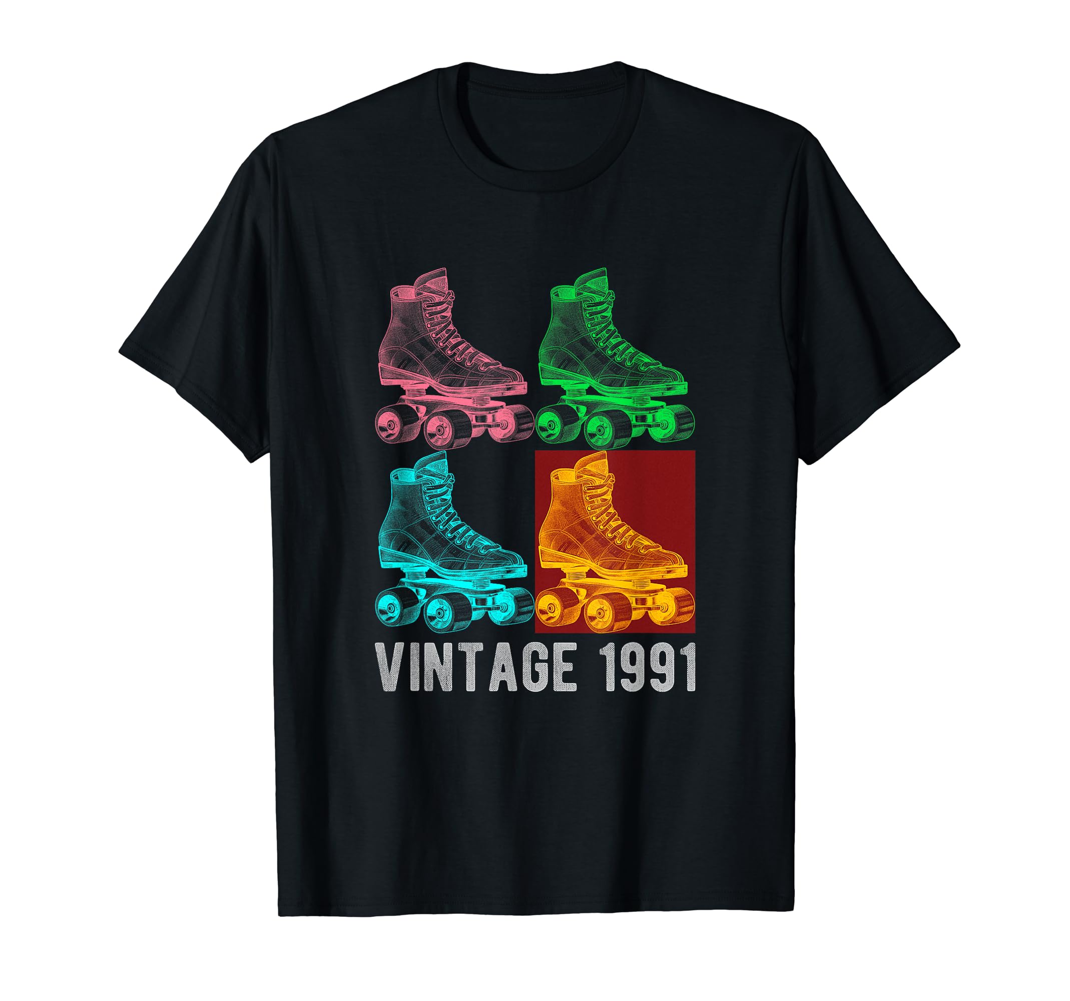 1991 Skater Roller Skating Skate 33Rd T-Shirt - Graphic Print Men Women - T-Shirt, Sweatshirt, Hoodie