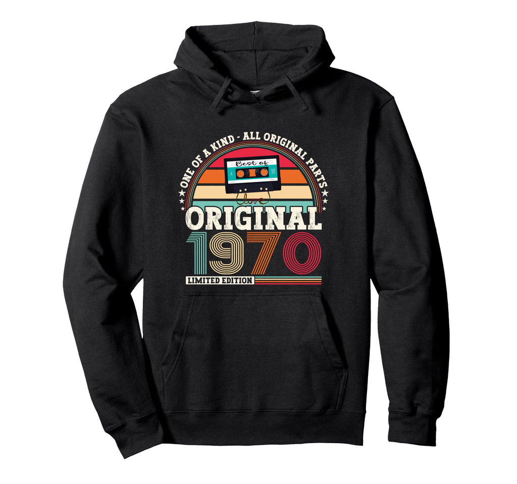 Original Since 1970 55Th Birthday Tape Hoodie - Streetwear Style for Adults - T-Shirt, Sweatshirt, Hoodie