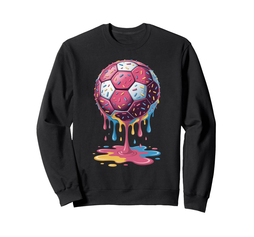 Soccer Ball Drip Ice Cream Drip Sweatshirt - Unique Graphic for Adults - T-Shirt, Sweatshirt, Hoodie