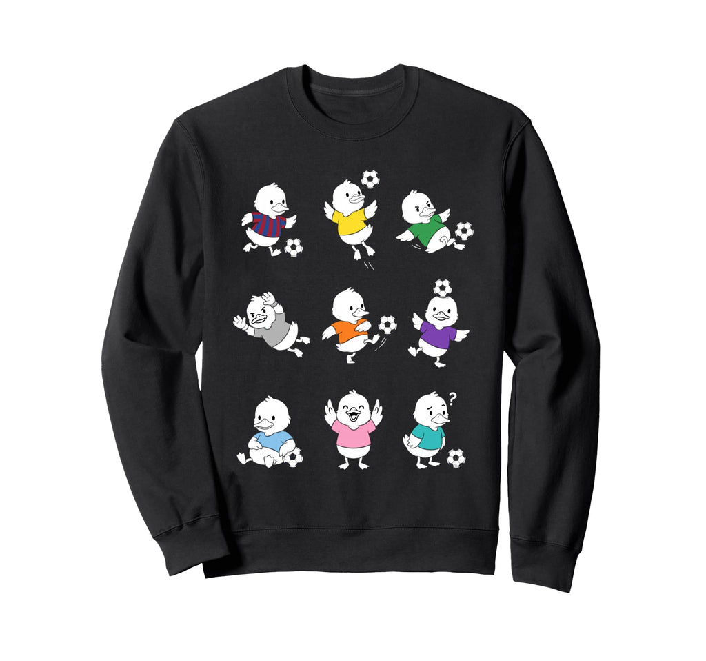 Soccer Duck Cartoon Funny Football Sweatshirt - Unique Graphic for Adults - T-Shirt, Sweatshirt, Hoodie