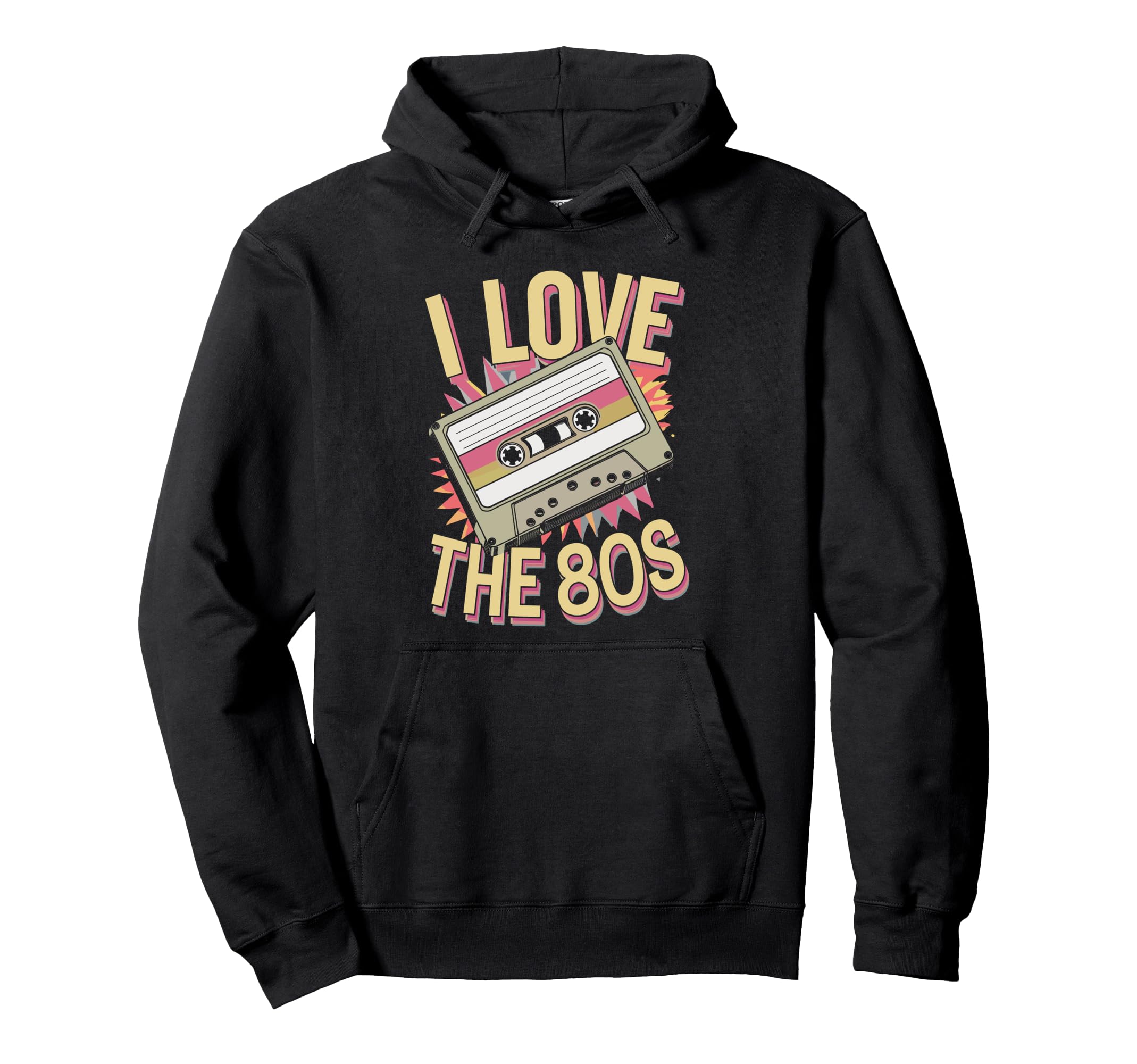 I Love 80S Cassette Tape Hoodie - Trendy Graphic Men Women - T-Shirt, Sweatshirt, Hoodie
